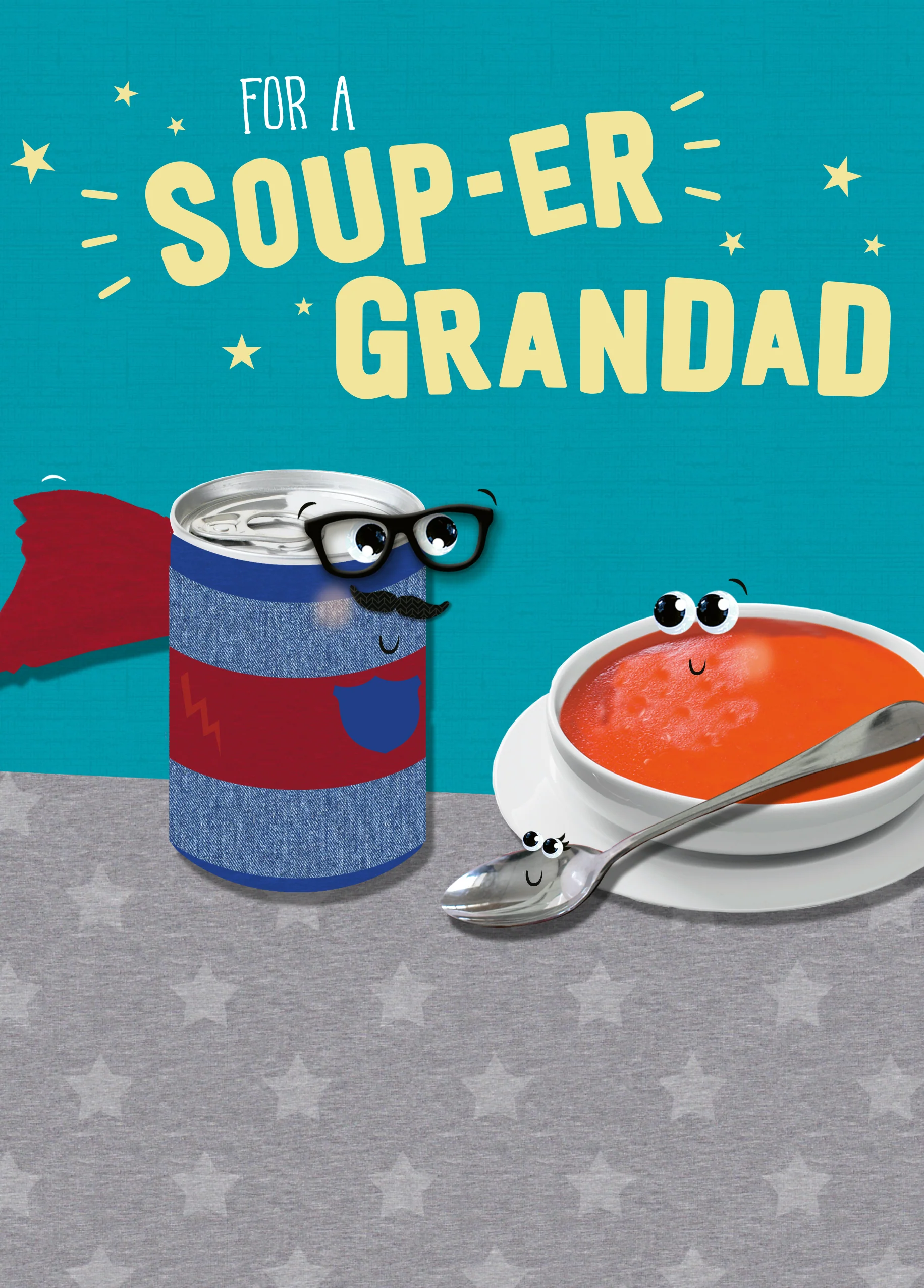 Personalised Funny Grandad Soup Birthday Card