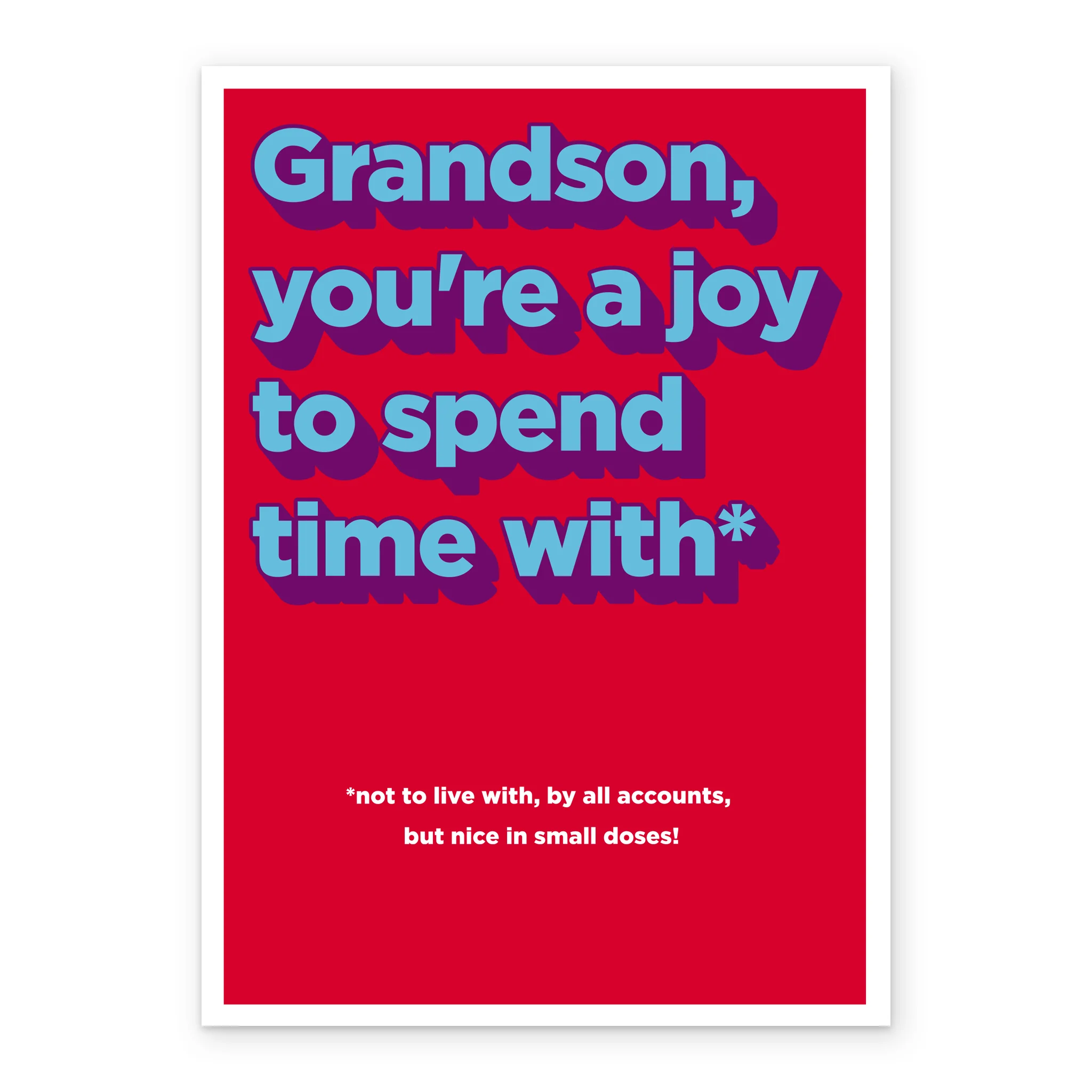 Personalised Funny Grandson Text Birthday Card - Image 2