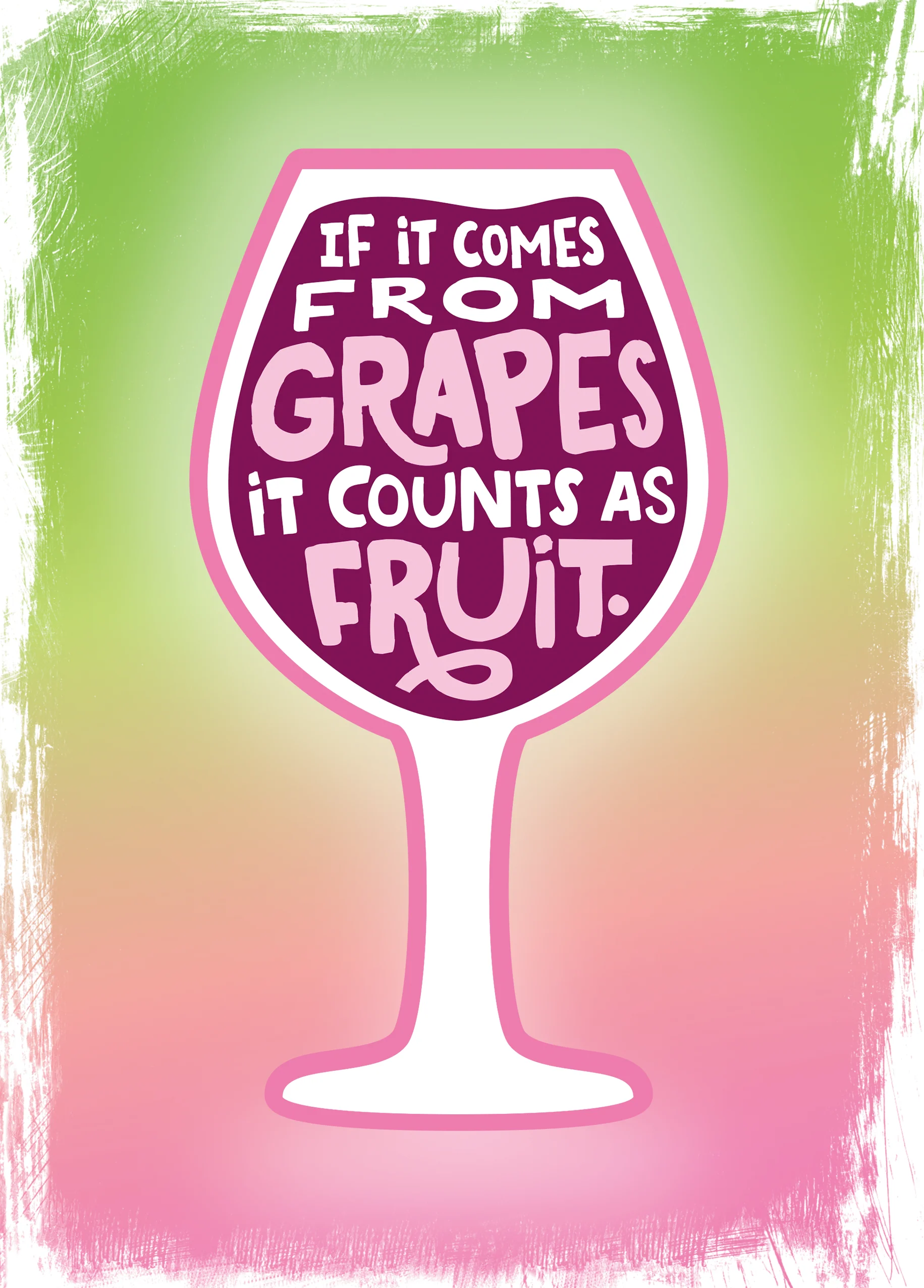 Personalised Funny Grape Wine Mother's Day Card