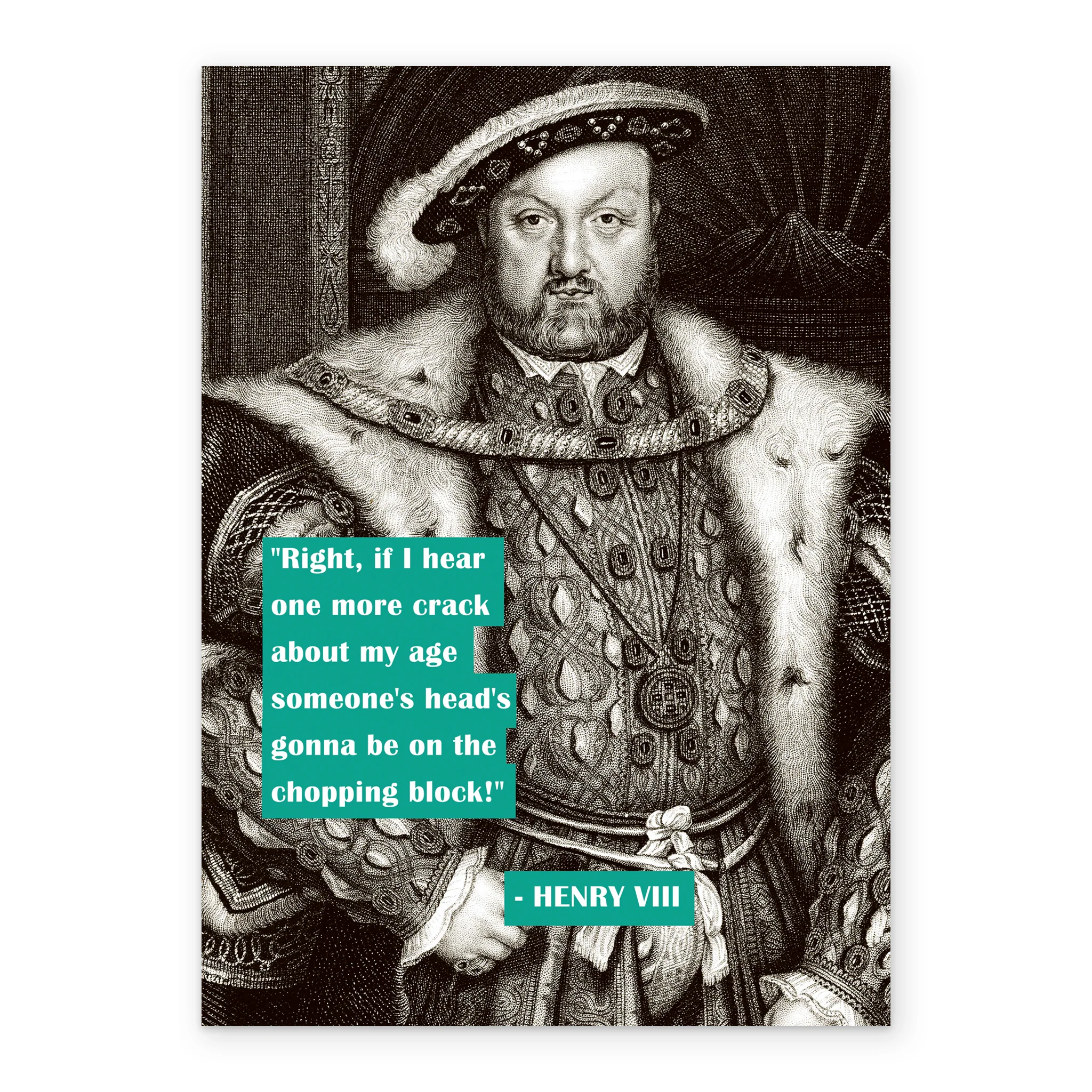 Personalised Funny Henry VIII Portrait Birthday Card - Image 2