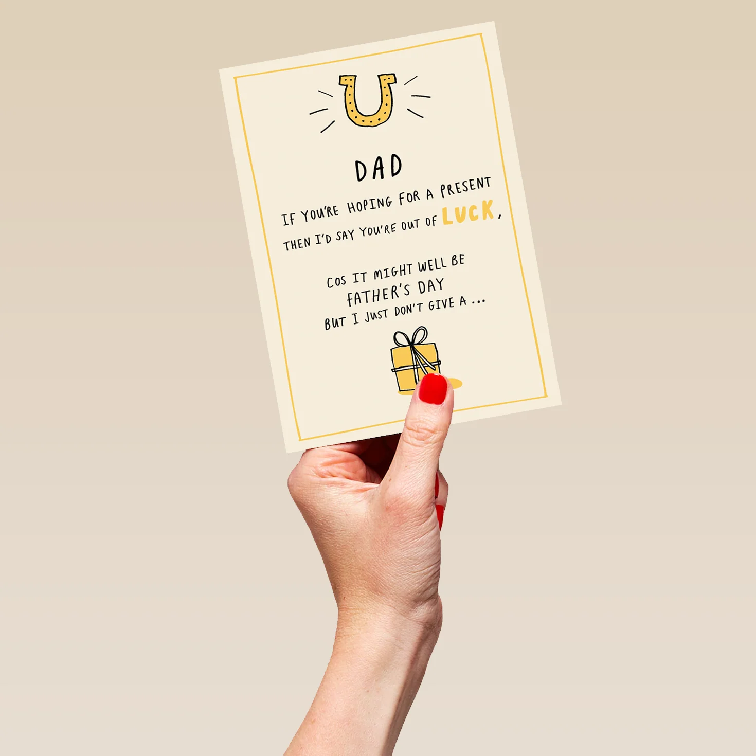 Personalised Funny Horseshoe & Gift Father's Day Card for Dad - Image 5