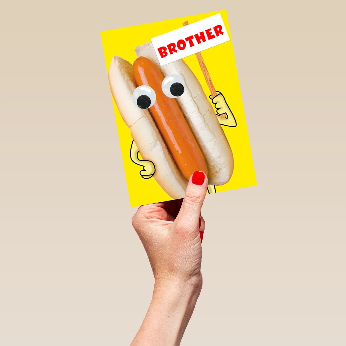 Personalised Funny Hot Dog Brother Card - Image 5