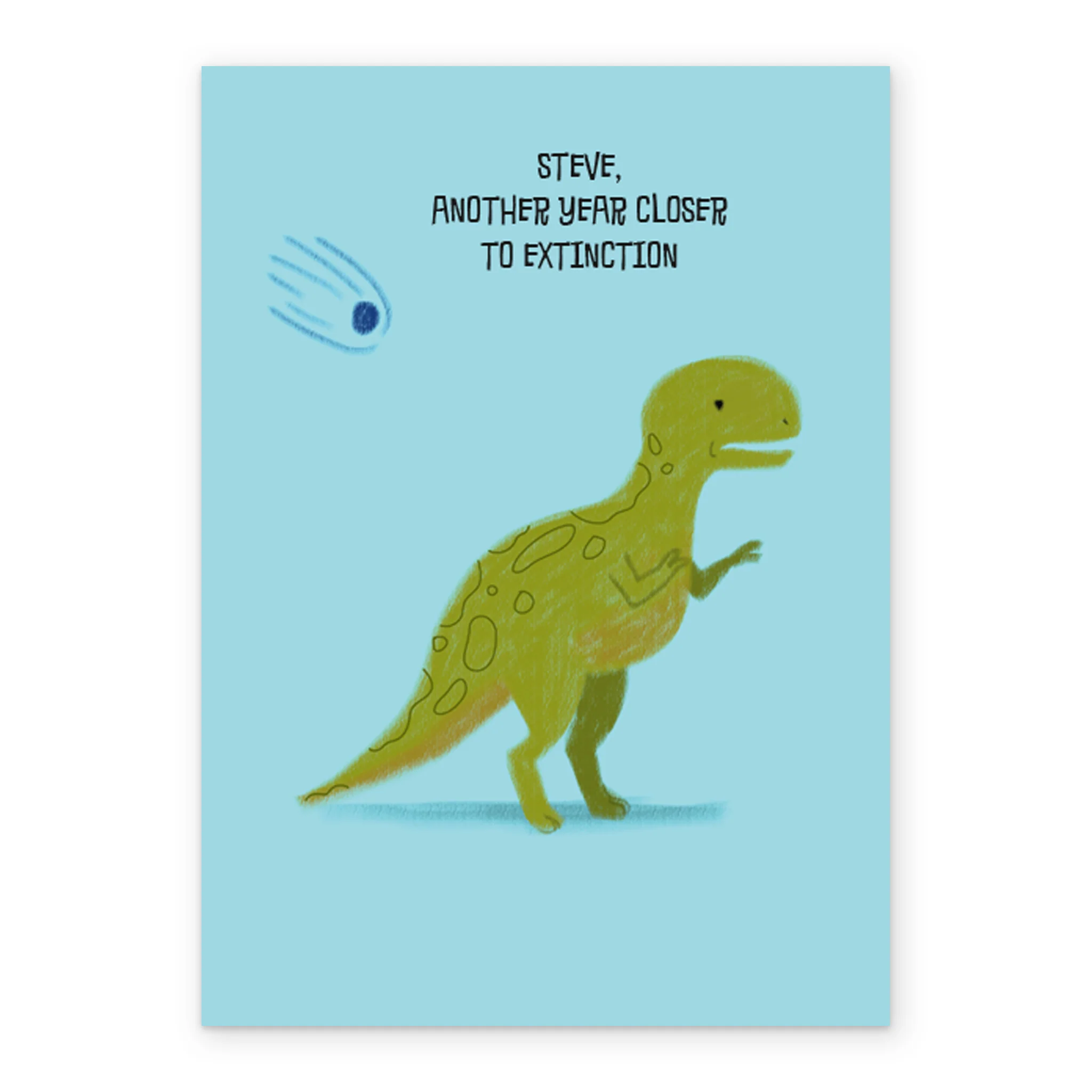 Personalised Funny Illustrated Dinosaur Birthday Card - Image 2