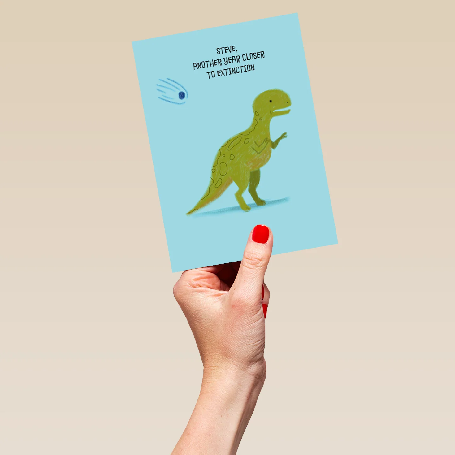Personalised Funny Illustrated Dinosaur Birthday Card - Image 5
