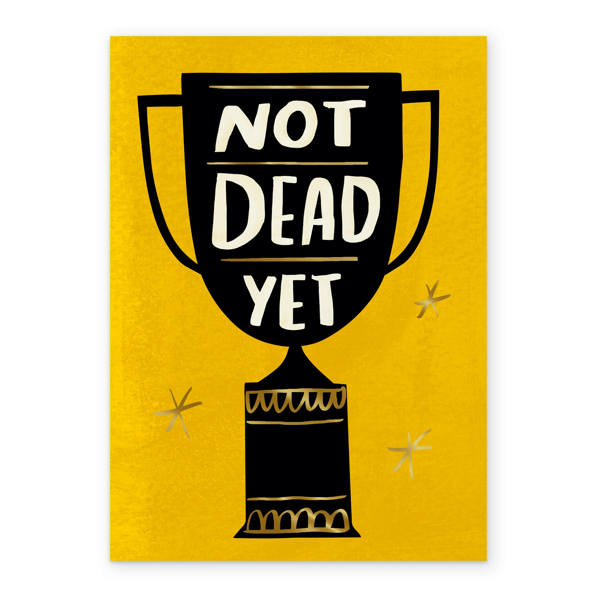 Personalised Funny Illustrated Trophy Not Dead Yet Birthday Card - Image 2
