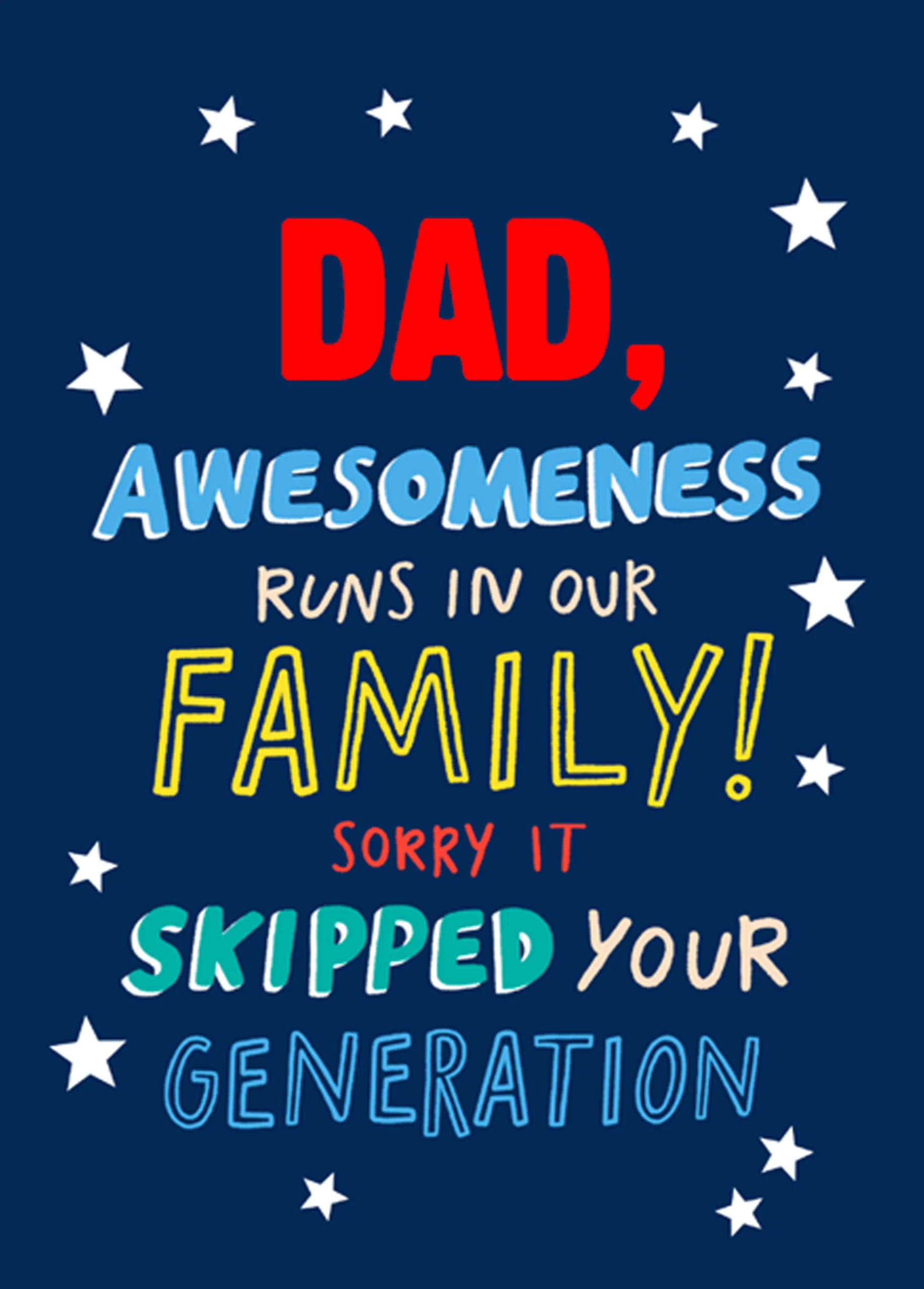 Personalised Funny In Our Family Dad Card