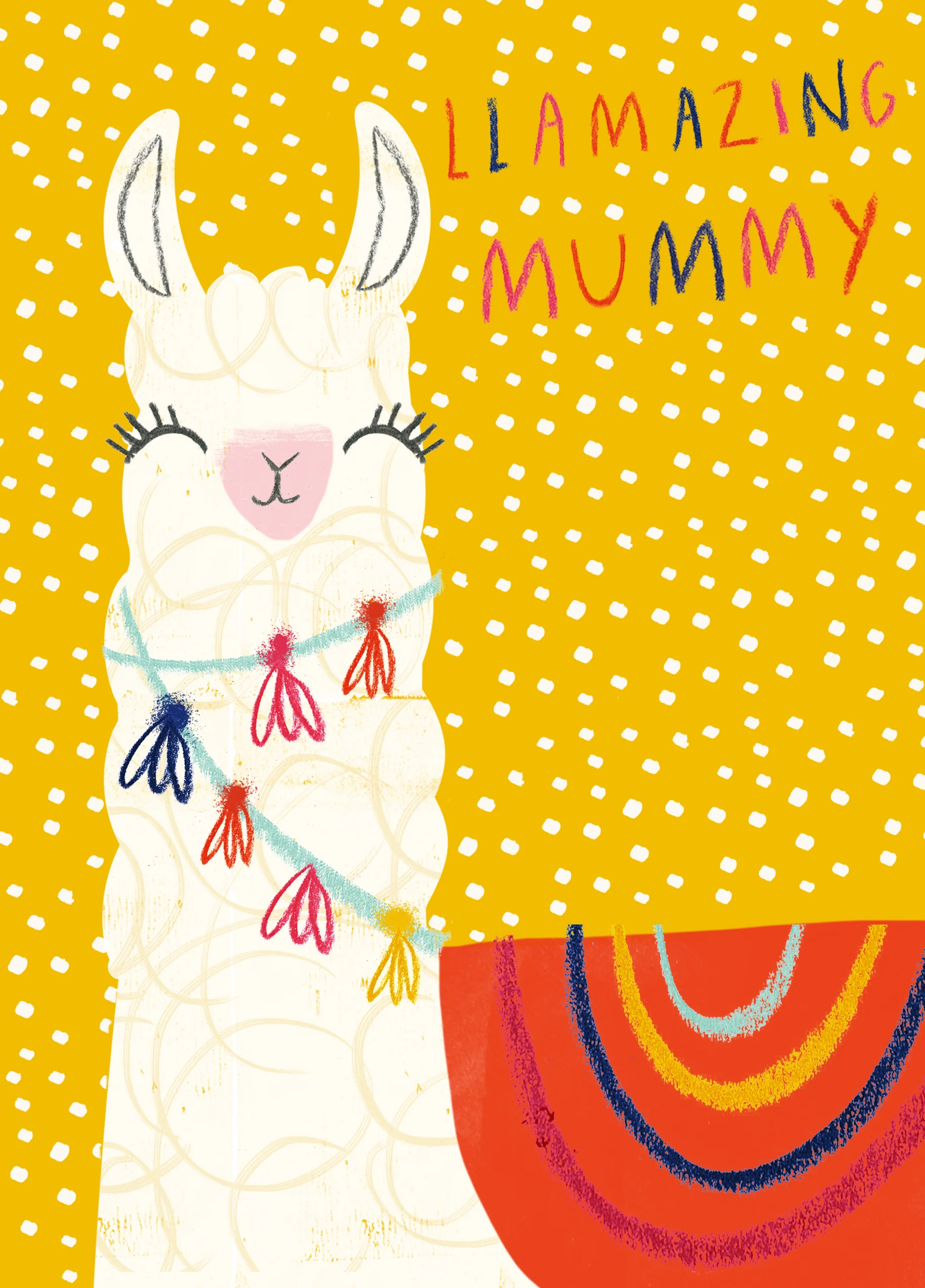 Personalised Funny Llama Mother's Day Card For Mummy