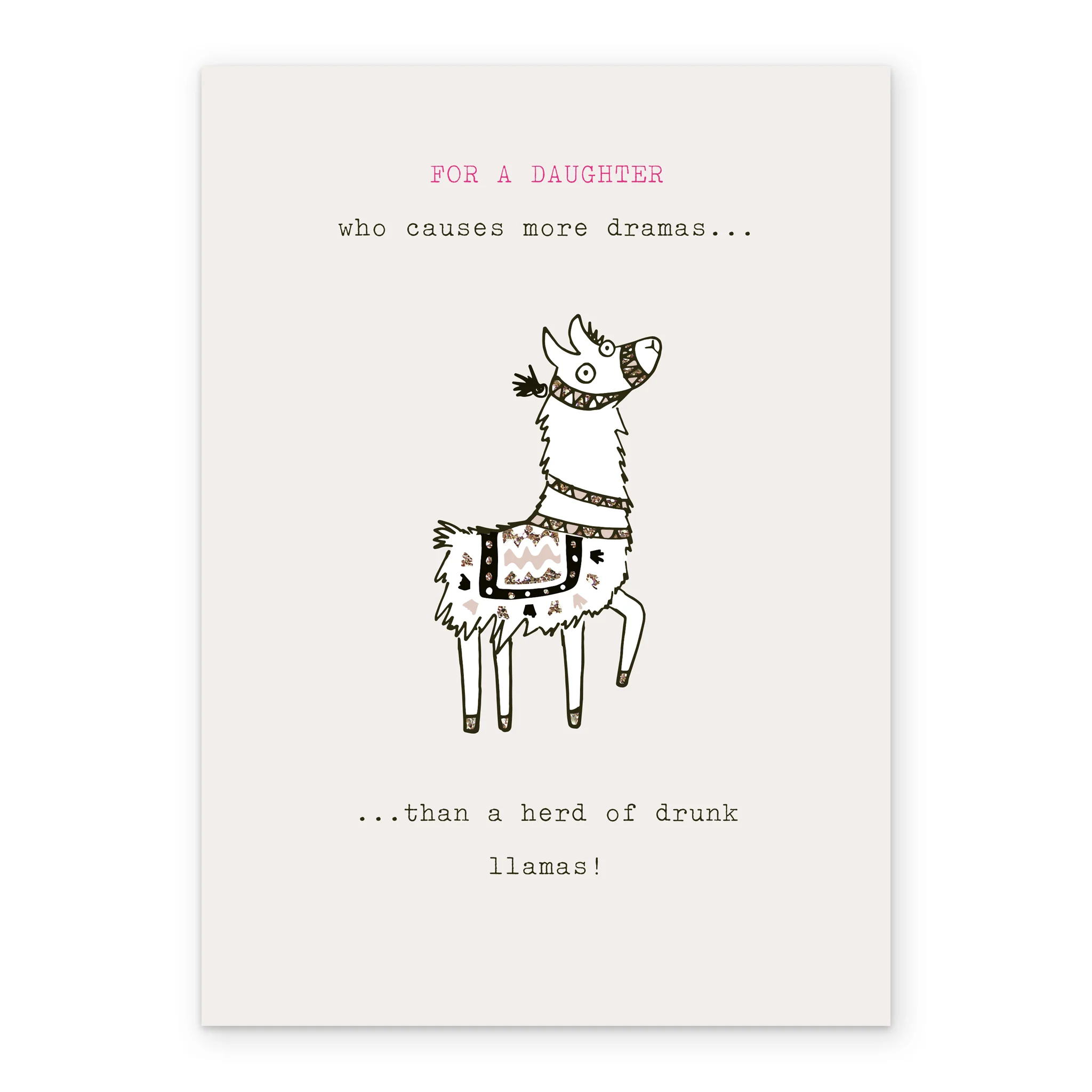 Personalised Funny Llamas Birthday Card For Daughter - Image 2