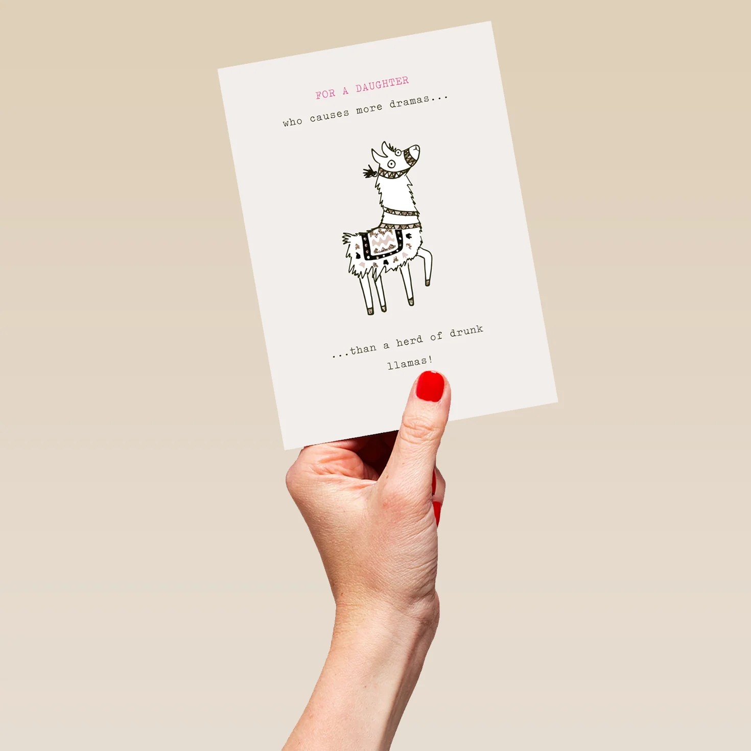 Personalised Funny Llamas Birthday Card For Daughter - Image 5