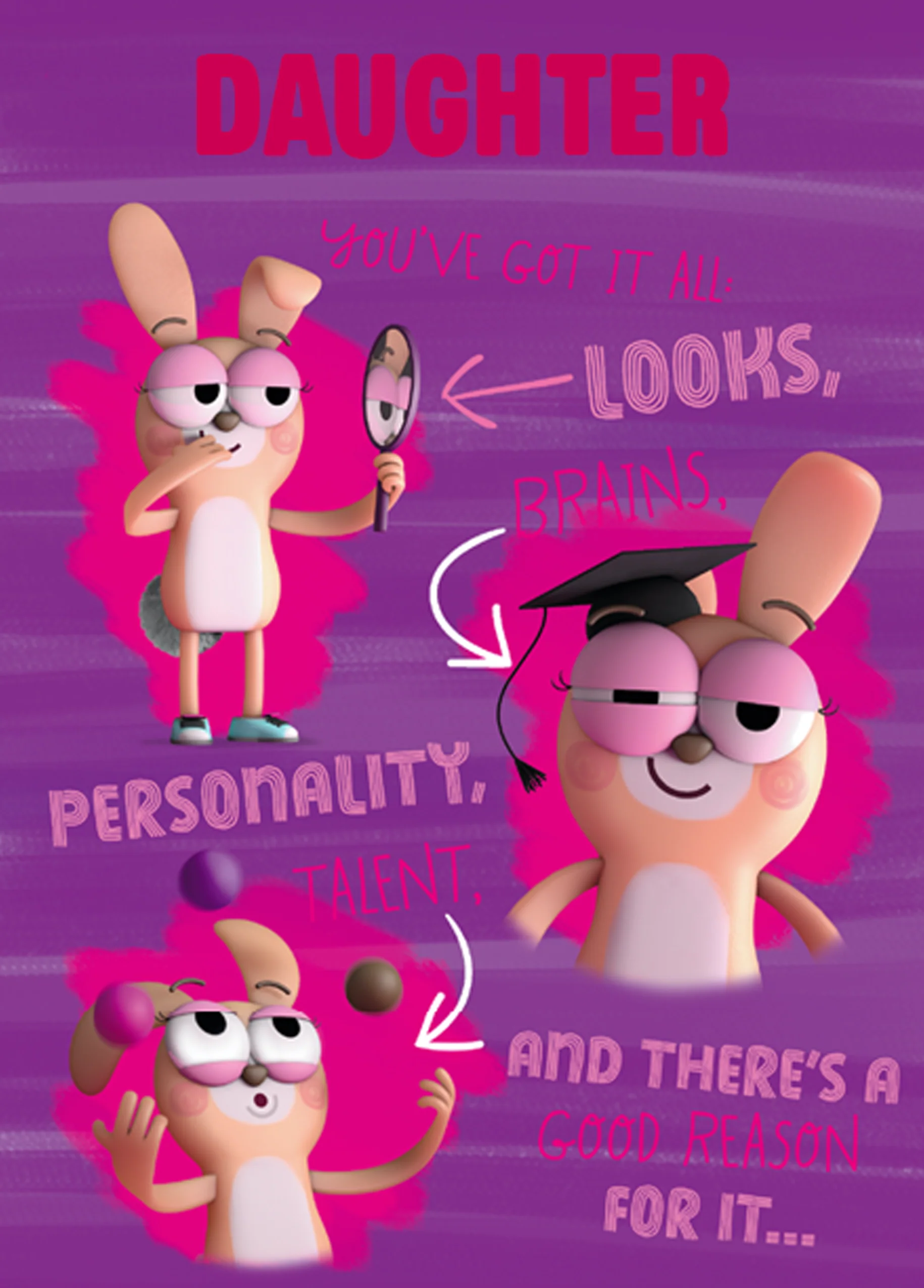 Personalised Funny Looks & Personality Card For Daughter
