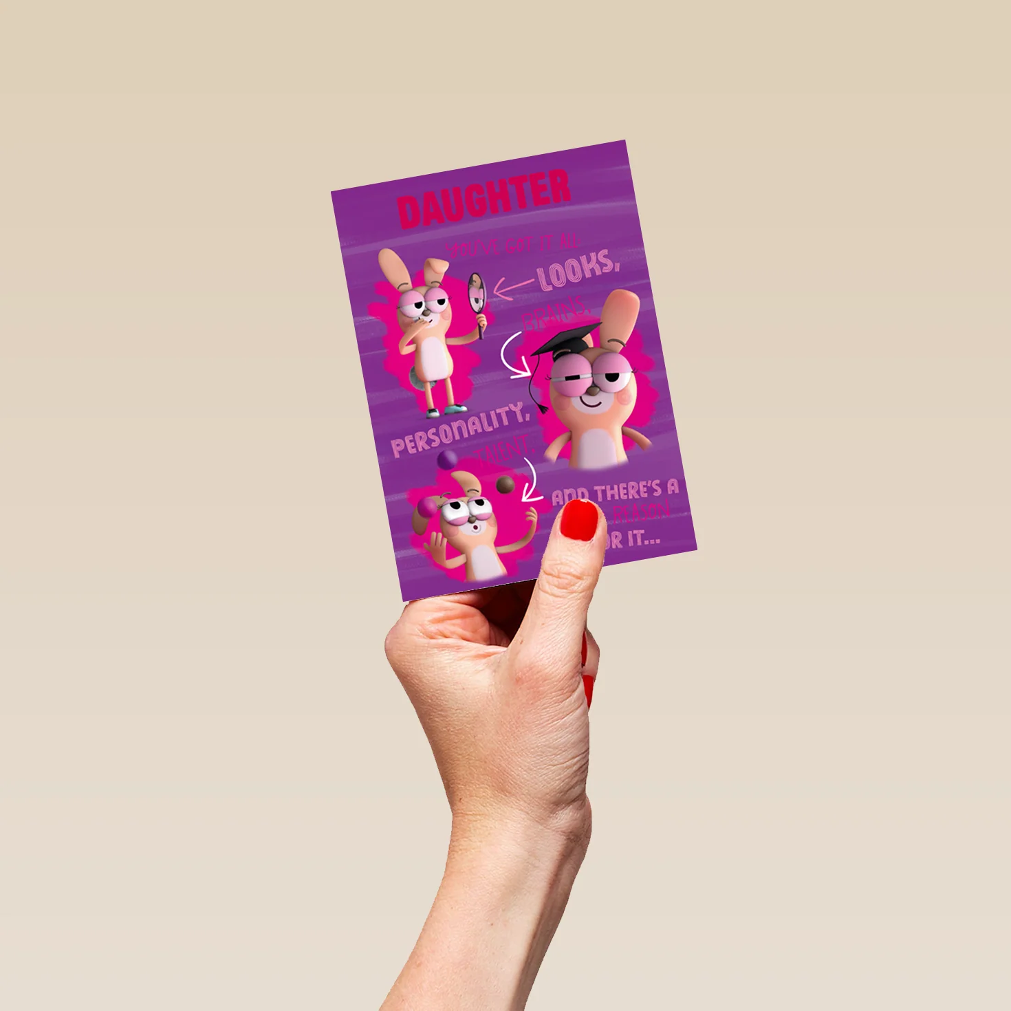 Personalised Funny Looks & Personality Card For Daughter - Image 4