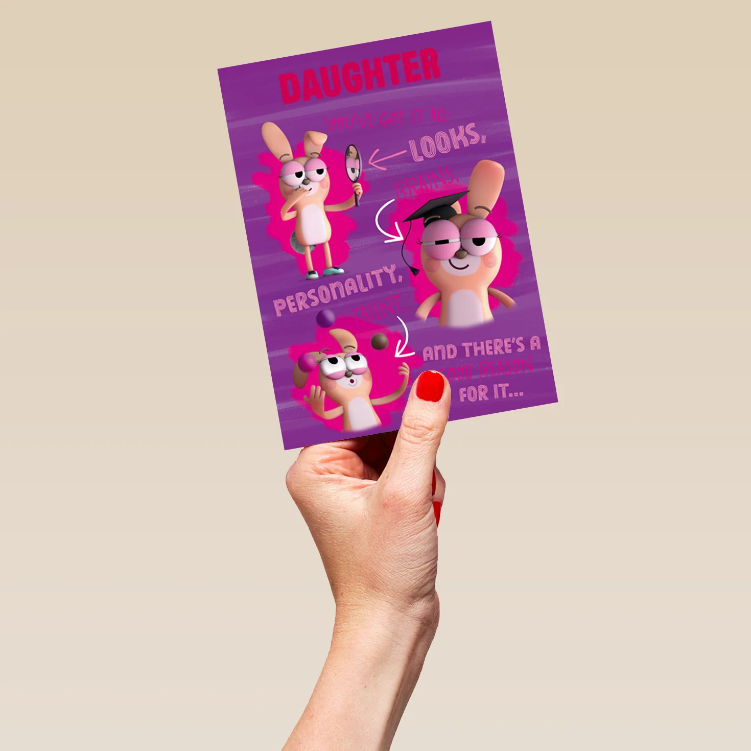 Personalised Funny Looks & Personality Card For Daughter - Image 5
