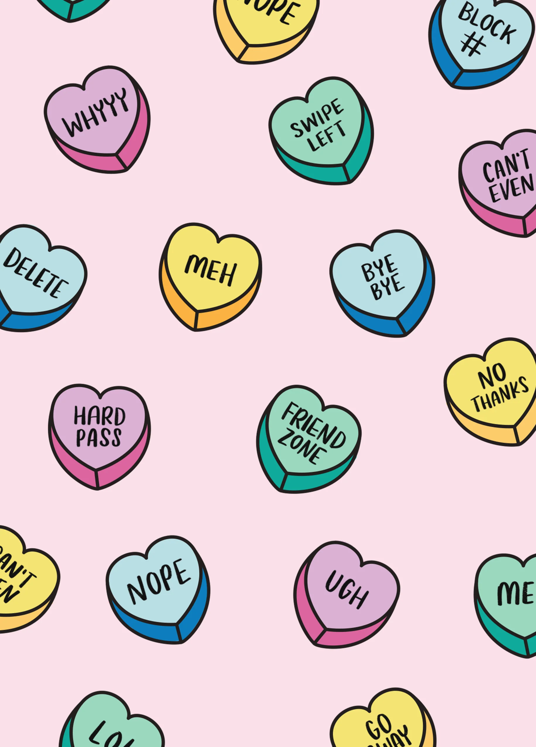 Personalised Funny Love Hearts Anti Valentine's Day Card