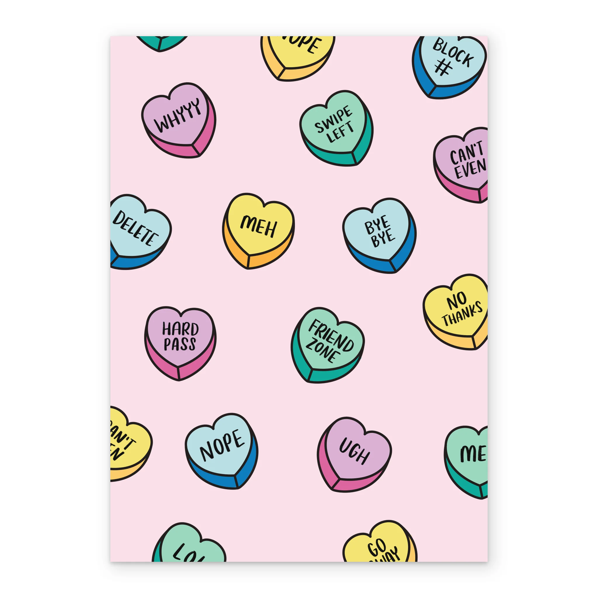 Personalised Funny Love Hearts Anti Valentine's Day Card - Image 2