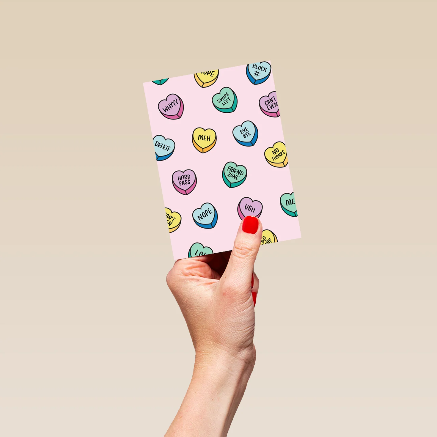 Personalised Funny Love Hearts Anti Valentine's Day Card - Image 4