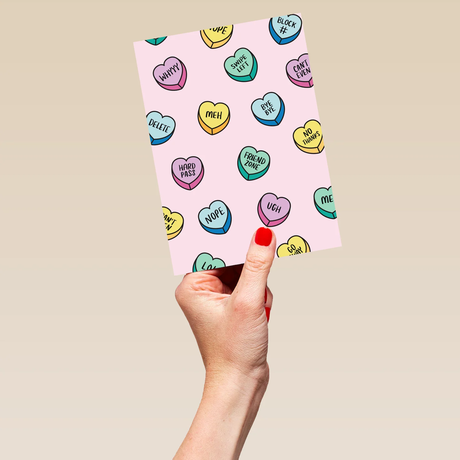 Personalised Funny Love Hearts Anti Valentine's Day Card - Image 5