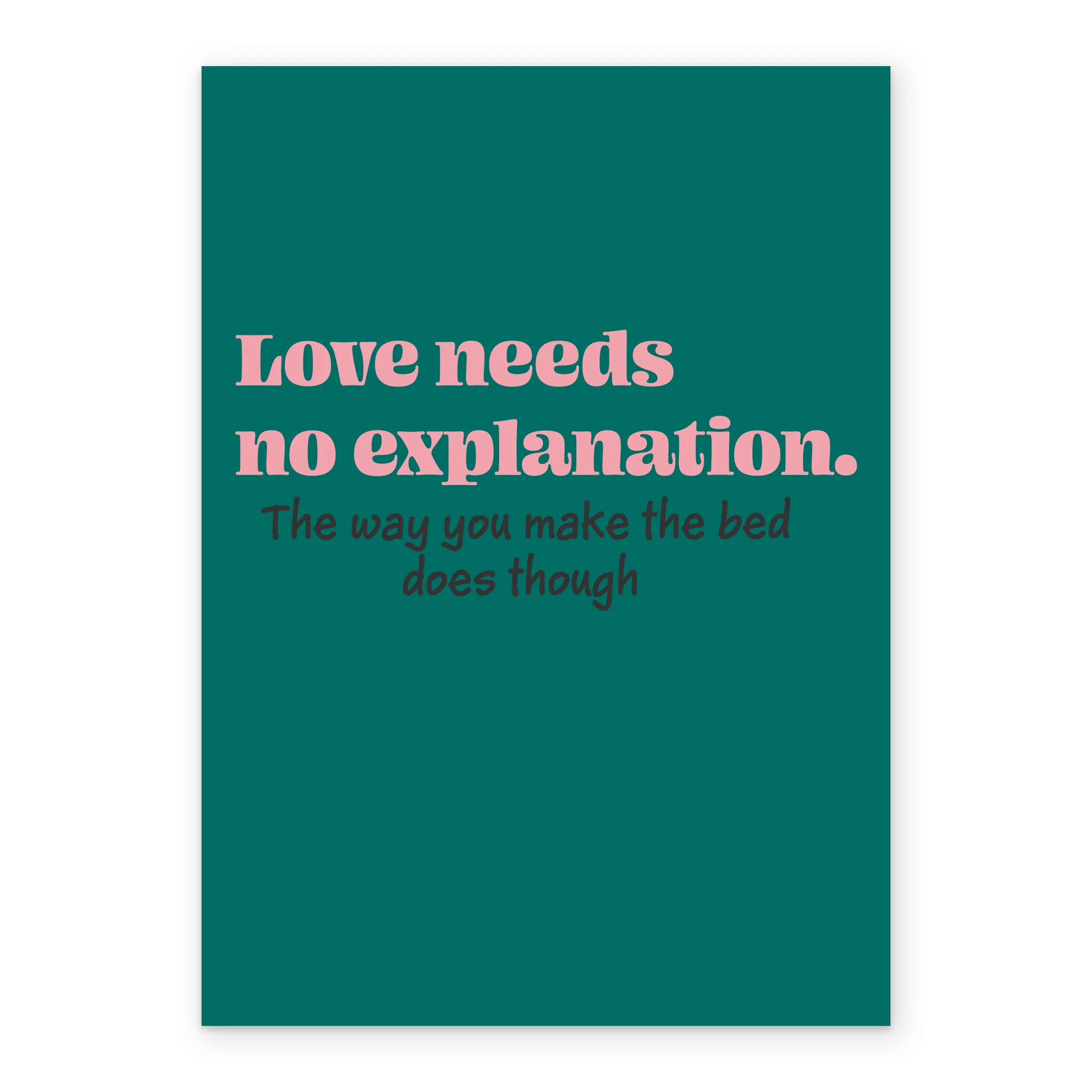 Personalised Funny Love Needs No Explanation Valentine's Day Card - Image 2