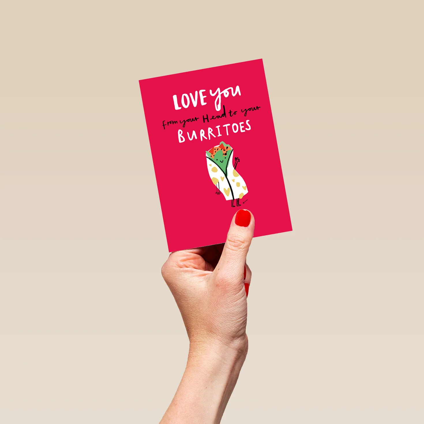 Personalised Funny Love You Taco Hearts Card - Image 4