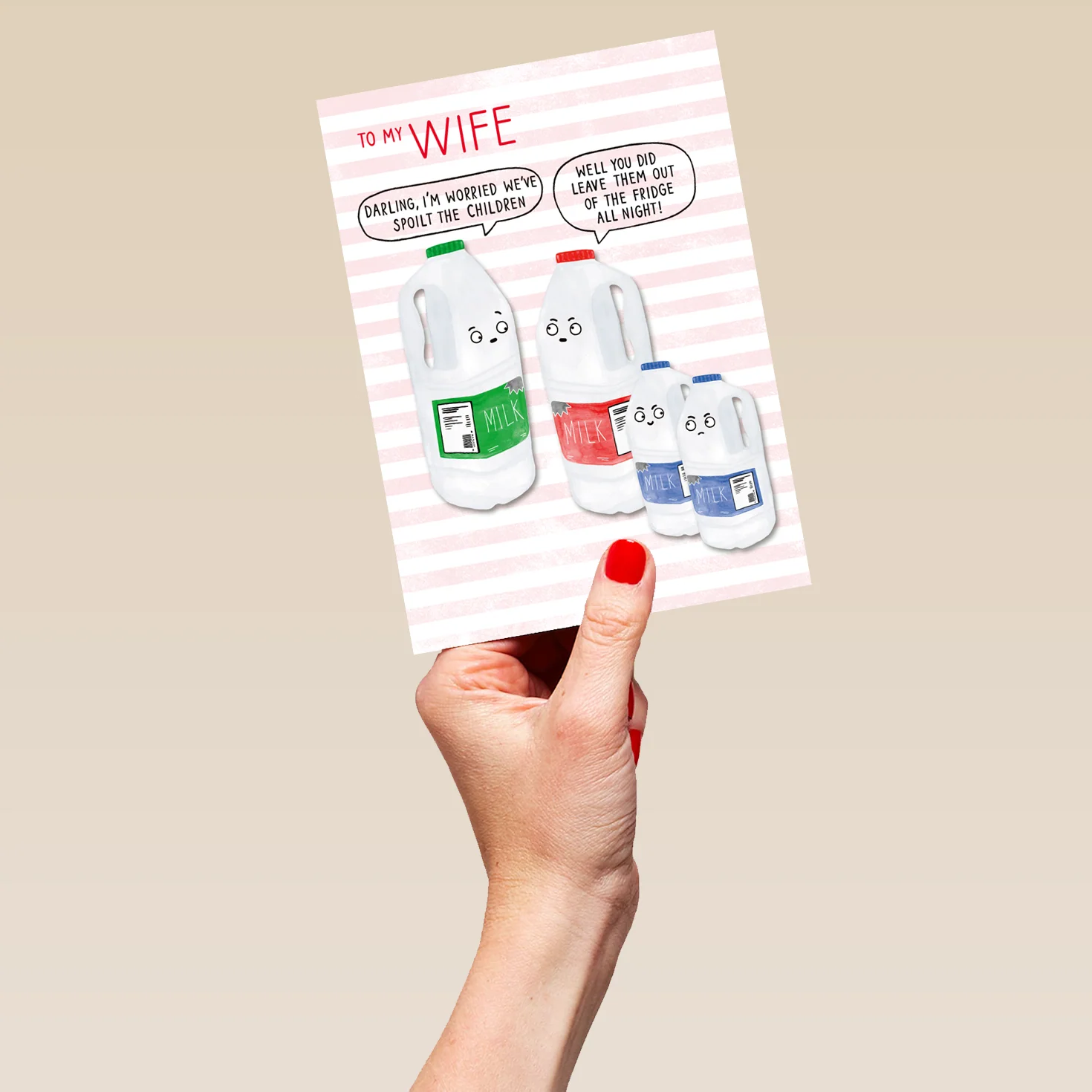Personalised Funny Milk Bottles Mother's Day Card For Wife - Image 5