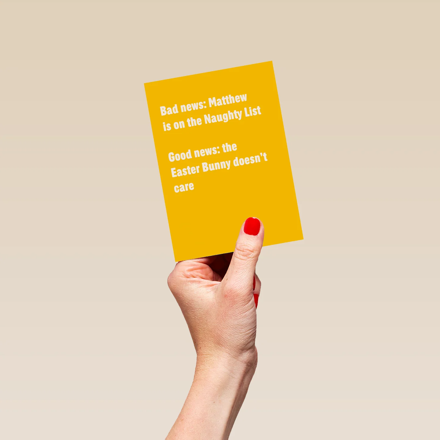 Personalised Funny Naughty List Easter Card - Image 4