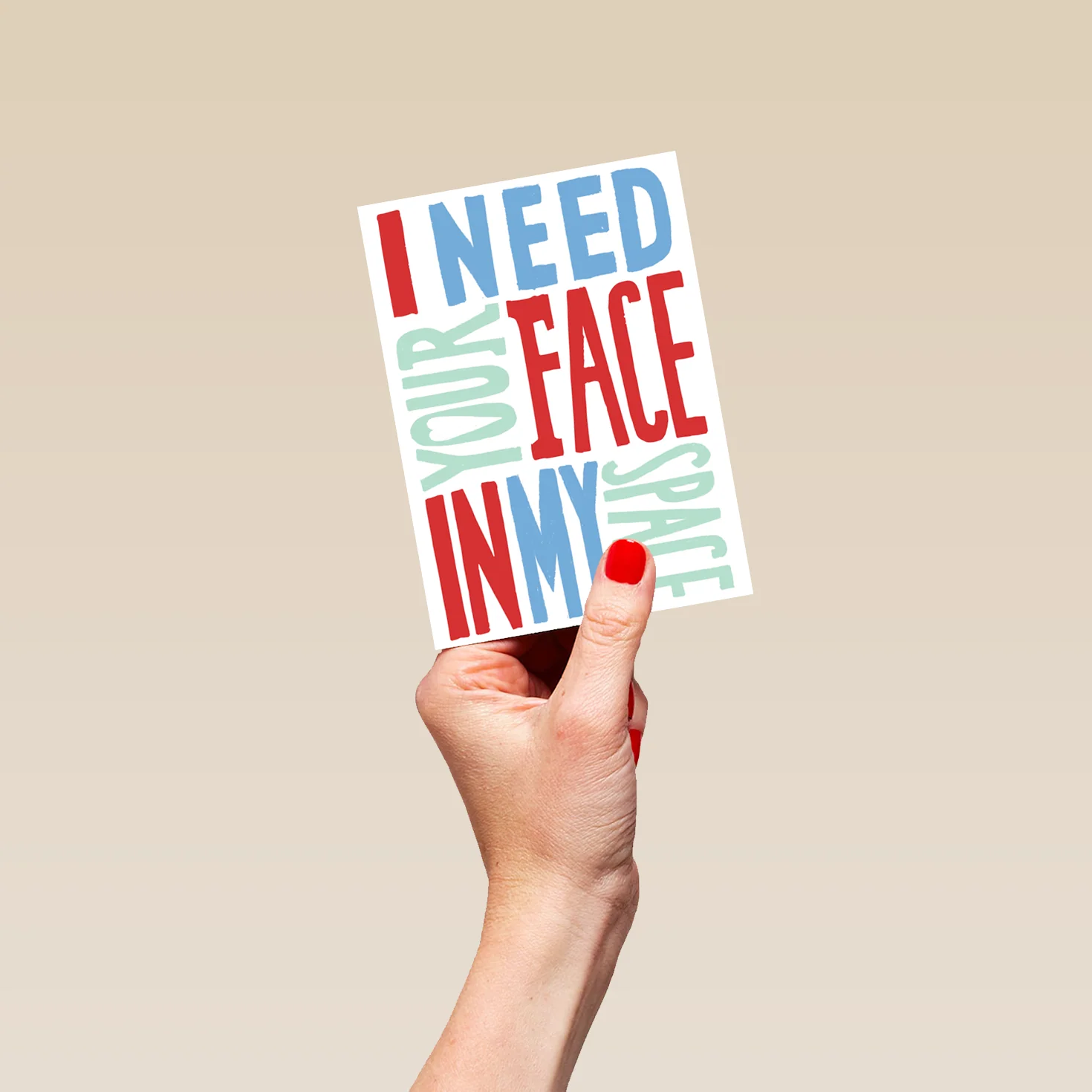 Personalised Funny Need Your Face In My Space Valentine's Day Card - Image 4
