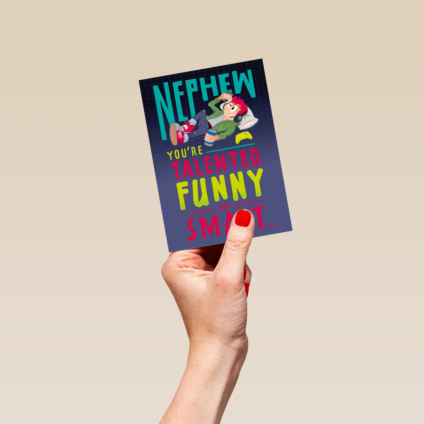 Personalised Funny Nephew Cartoon Birthday Card - Image 4