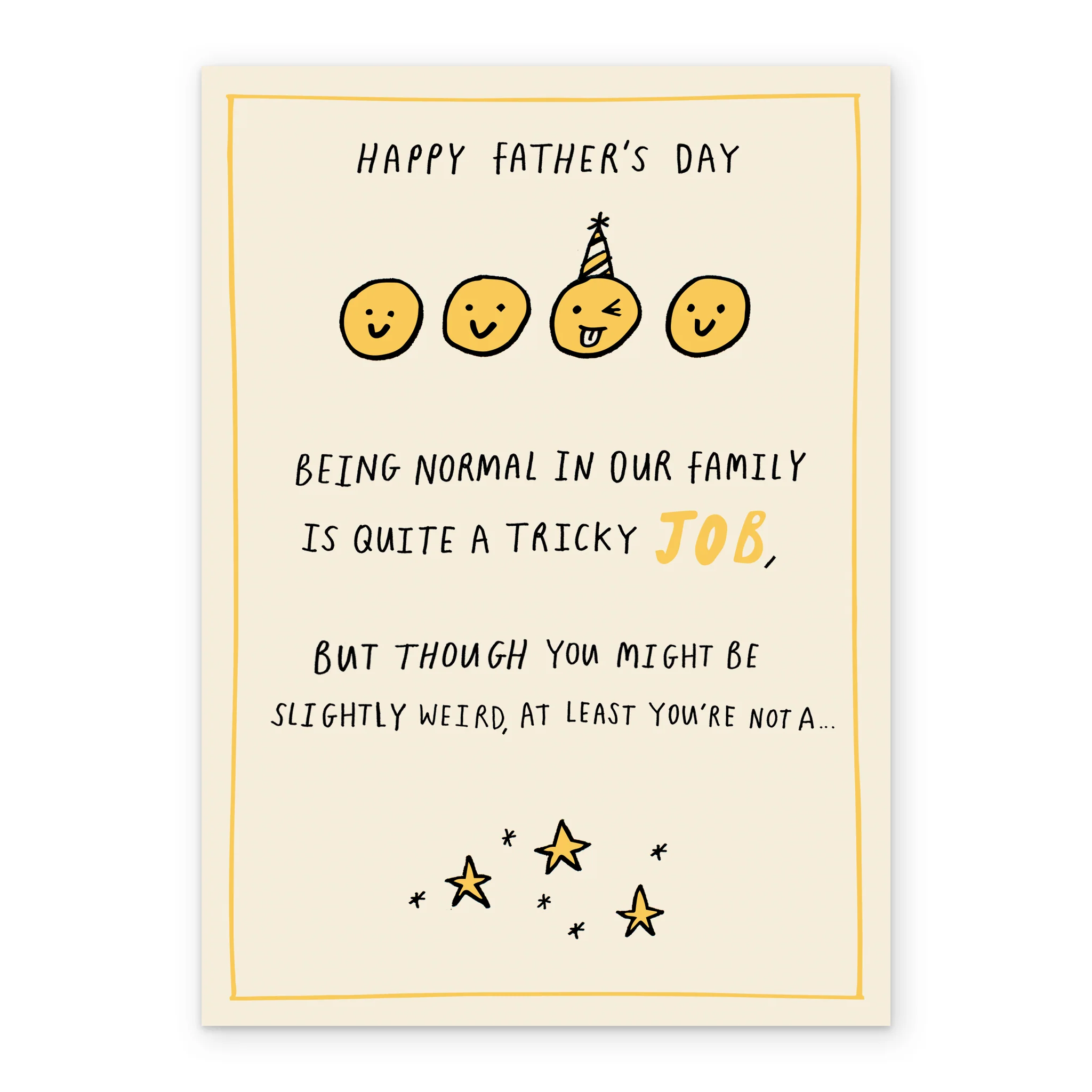 Personalised Funny 'Normal Family' Father's Day Card - Image 2