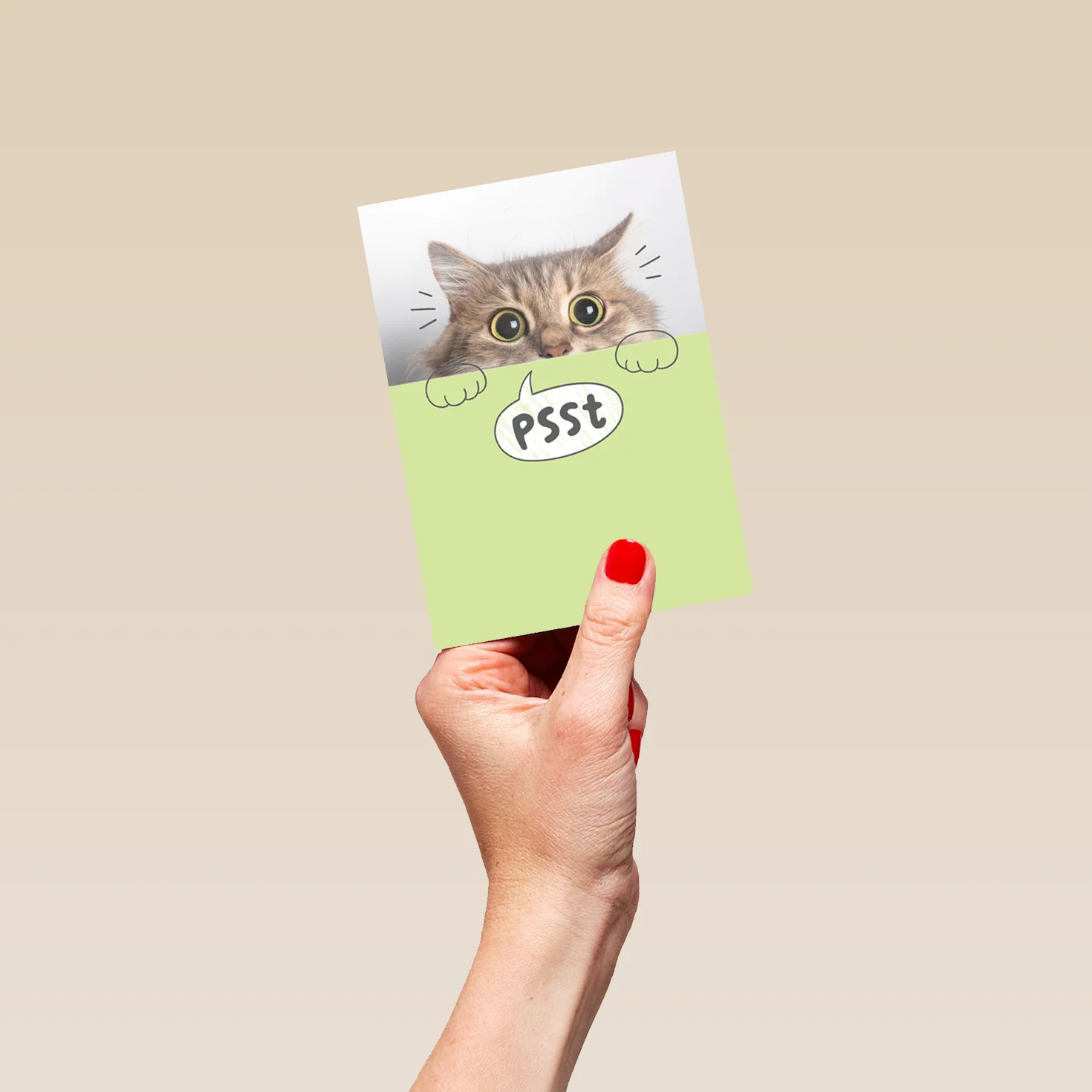 Personalised Funny Photographic Cat Just to Say Card - Image 4