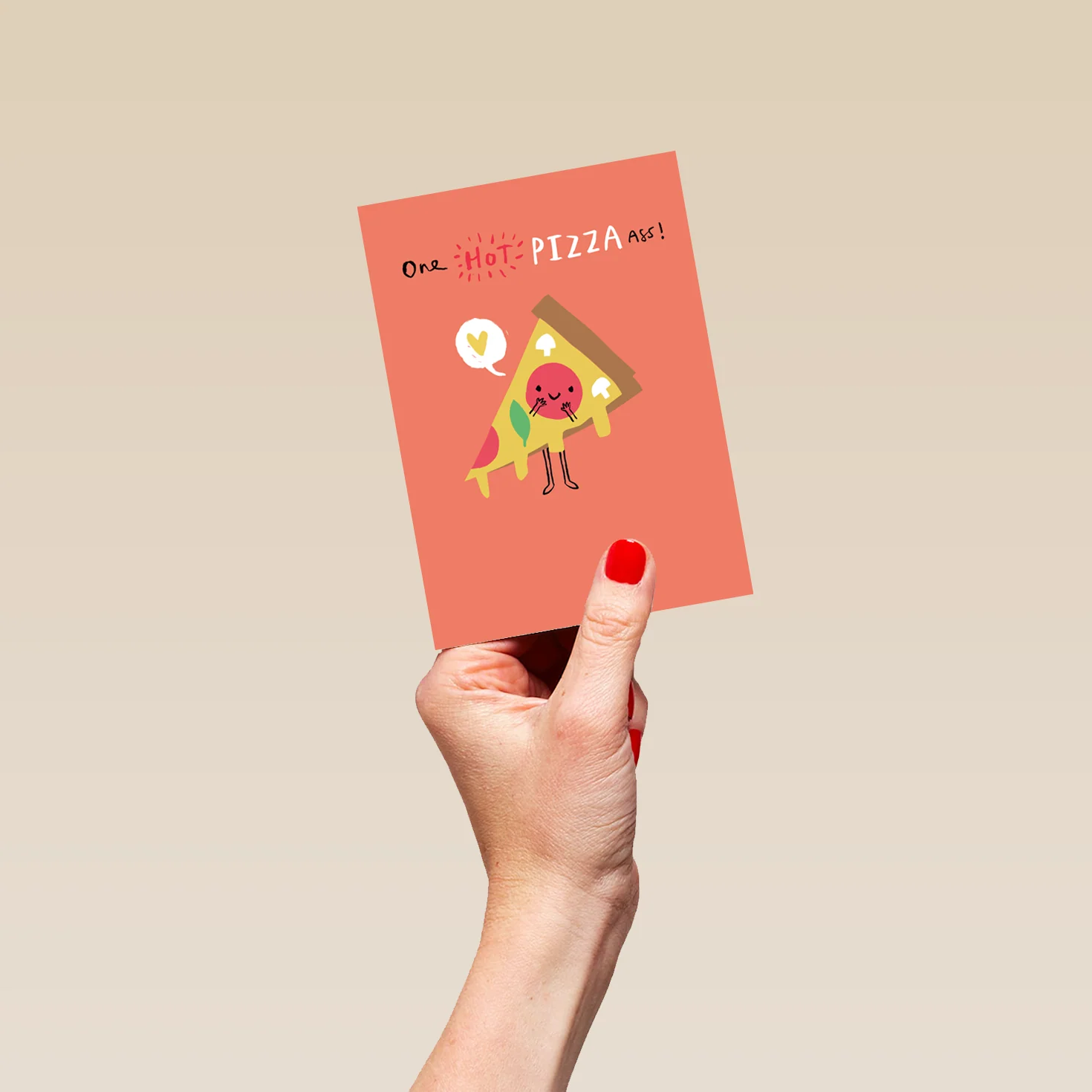 Personalised Funny Pizza Heart Valentine's Day Card - Image 4