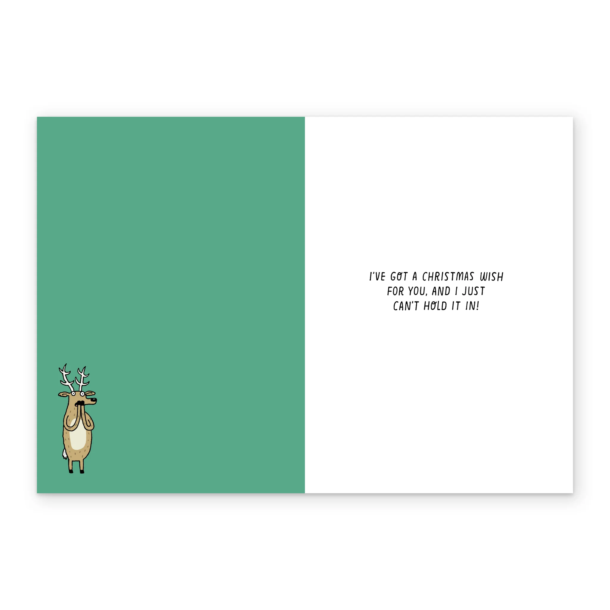 Personalised Funny Reindeer Farting Christmas Card - Image 3