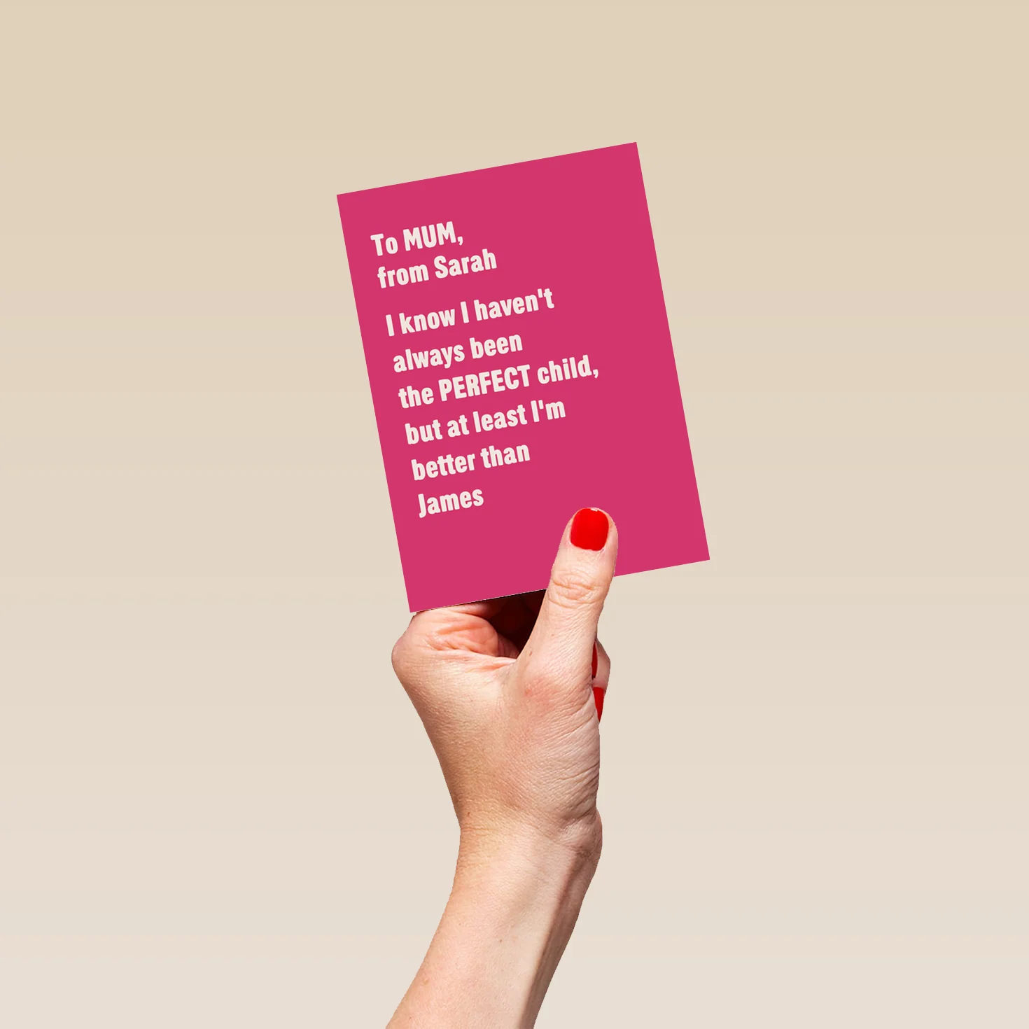 Personalised Funny Siblings Favourite Child Mother's Day Card For Mum - Image 4