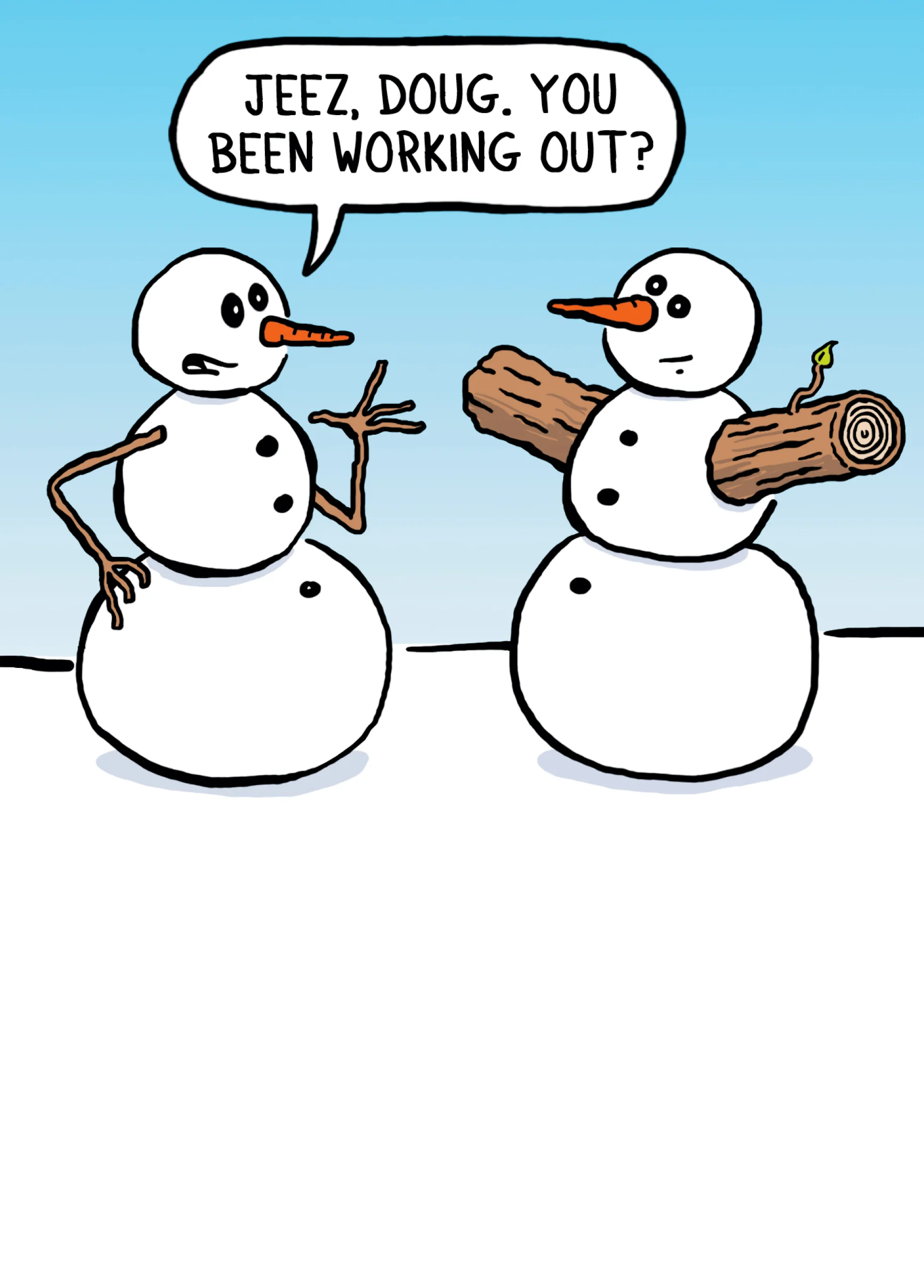 Personalised Funny Snowmen Joke Christmas Card