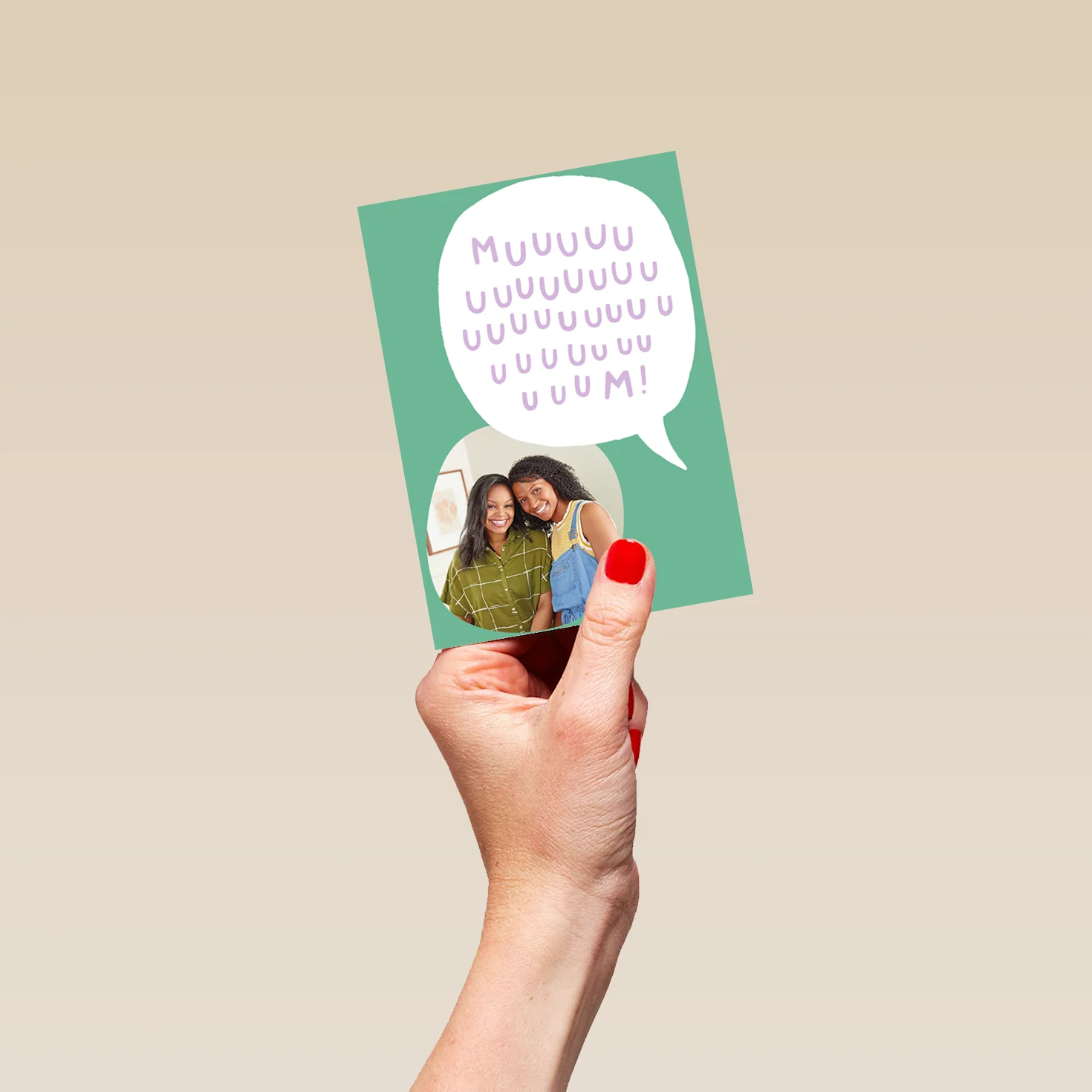 Personalised Funny Speech Bubble Design Mum Photo Card - Image 4