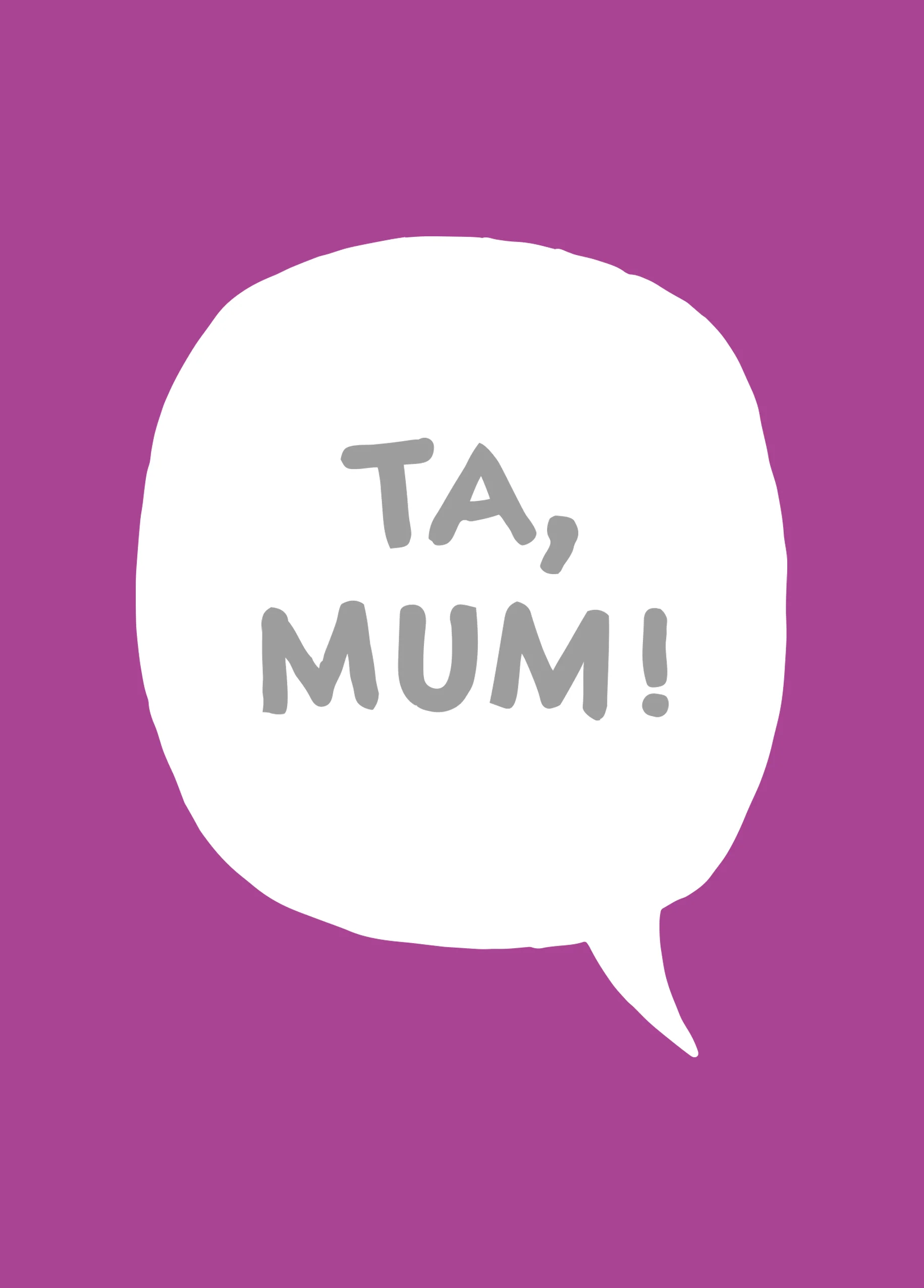 Personalised Funny Speech Bubble Mother's Day Card For Mum