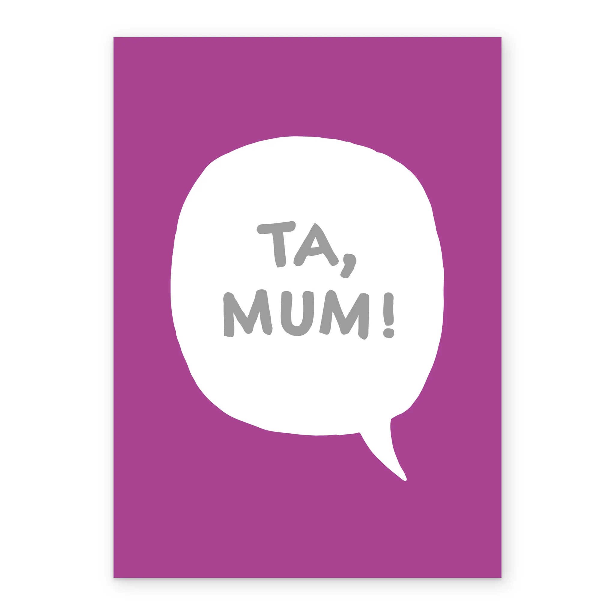 Personalised Funny Speech Bubble Mother's Day Card For Mum - Image 2