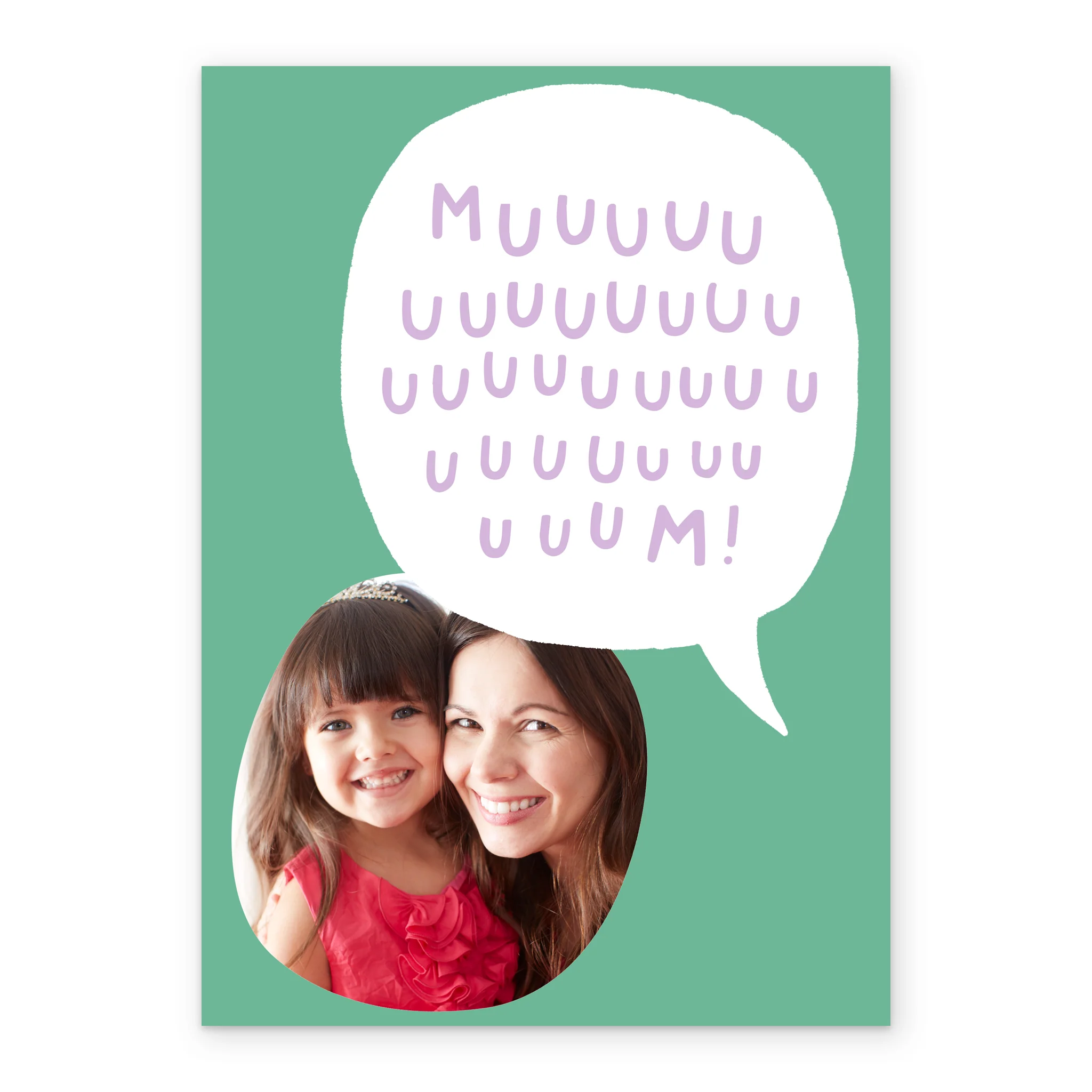 Personalised Funny Speech Bubble Mother's Day Photo Upload Card For Mum - Image 2