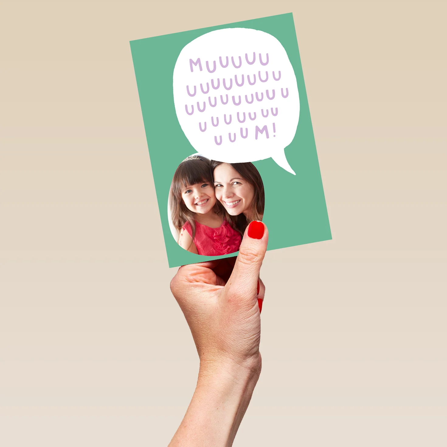 Personalised Funny Speech Bubble Mother's Day Photo Upload Card For Mum - Image 5