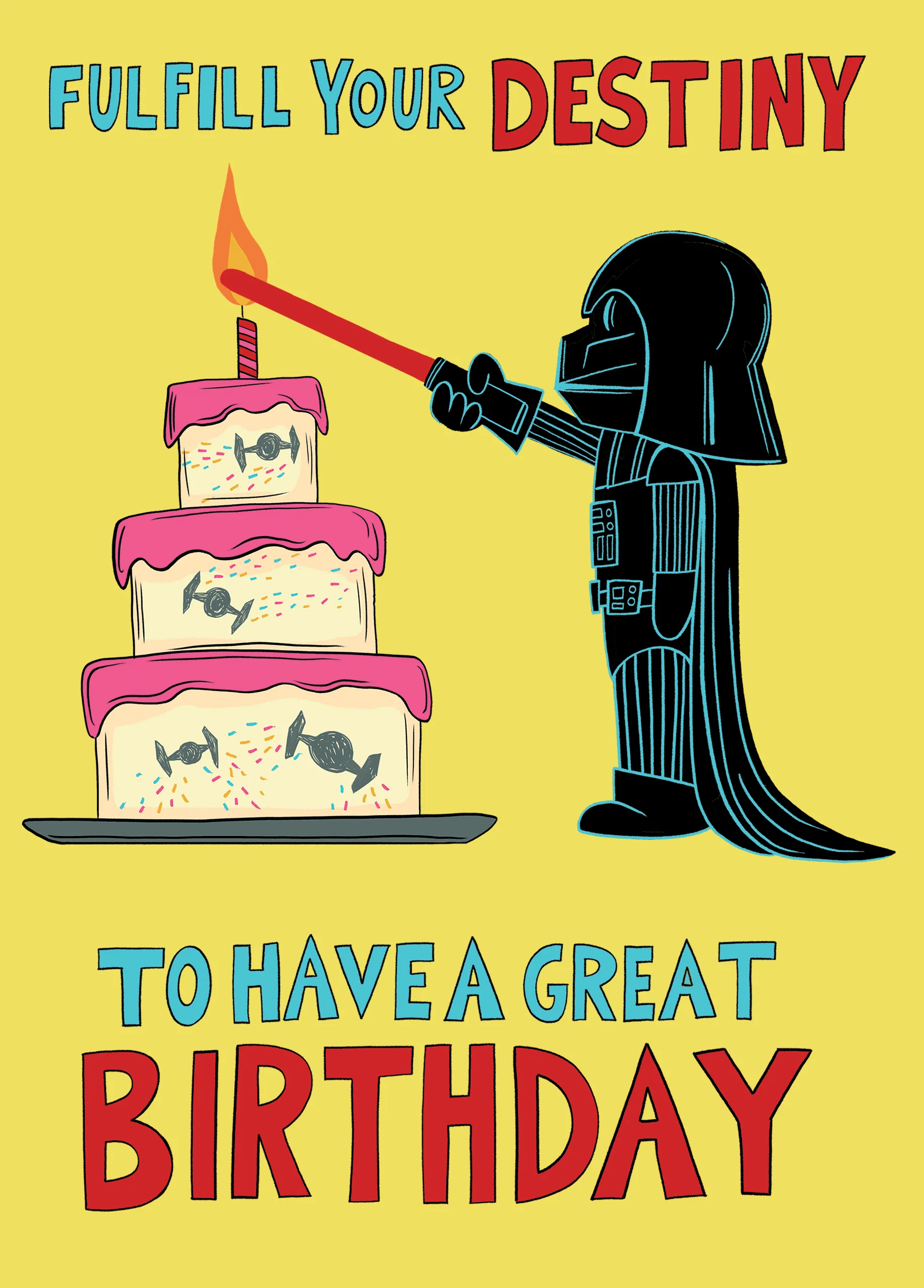 Personalised Funny Star Wars™ Darth Vader Cake Birthday Card