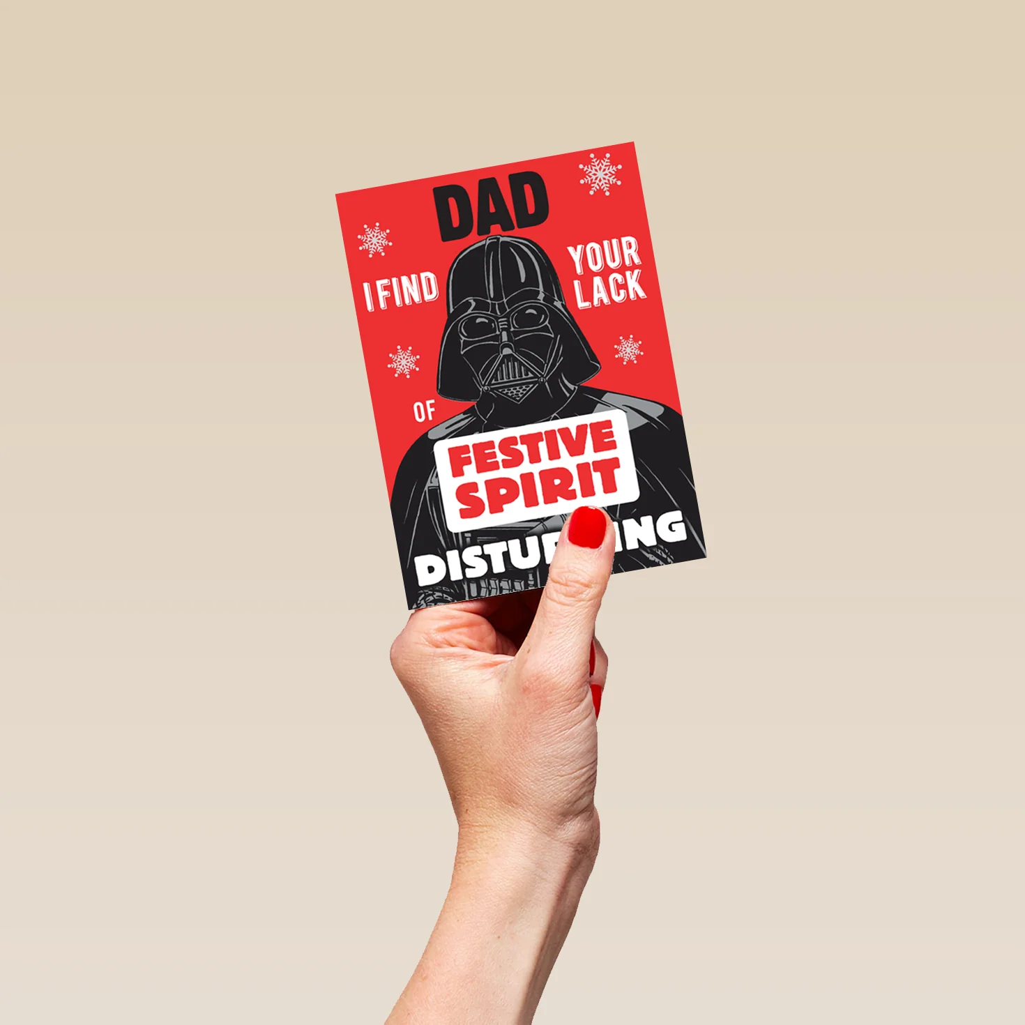 Personalised Funny Star Wars™ Darth Vader Christmas Card for Him - Image 4