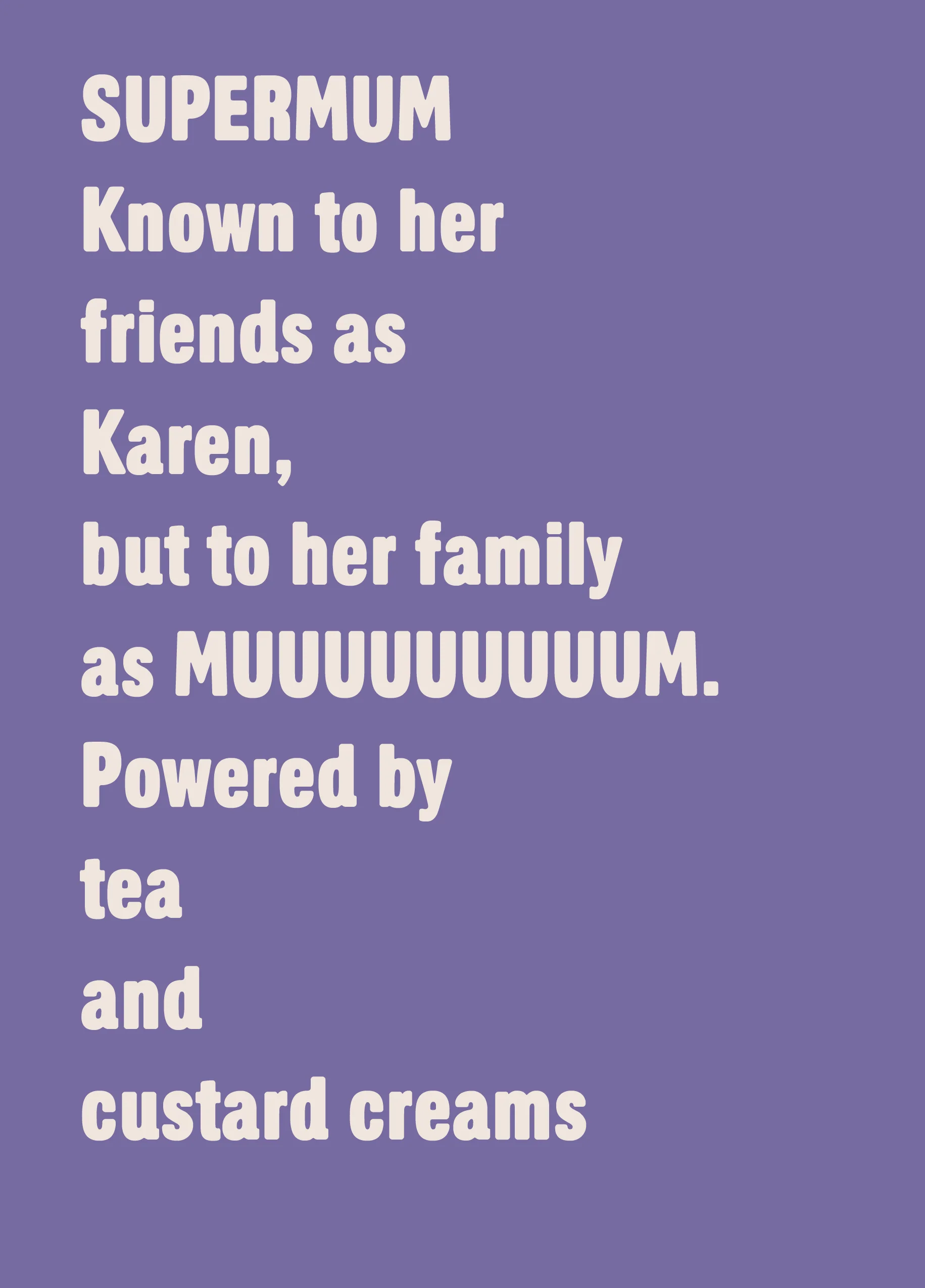 Personalised Funny Supermum Mother's Day Card For Mum