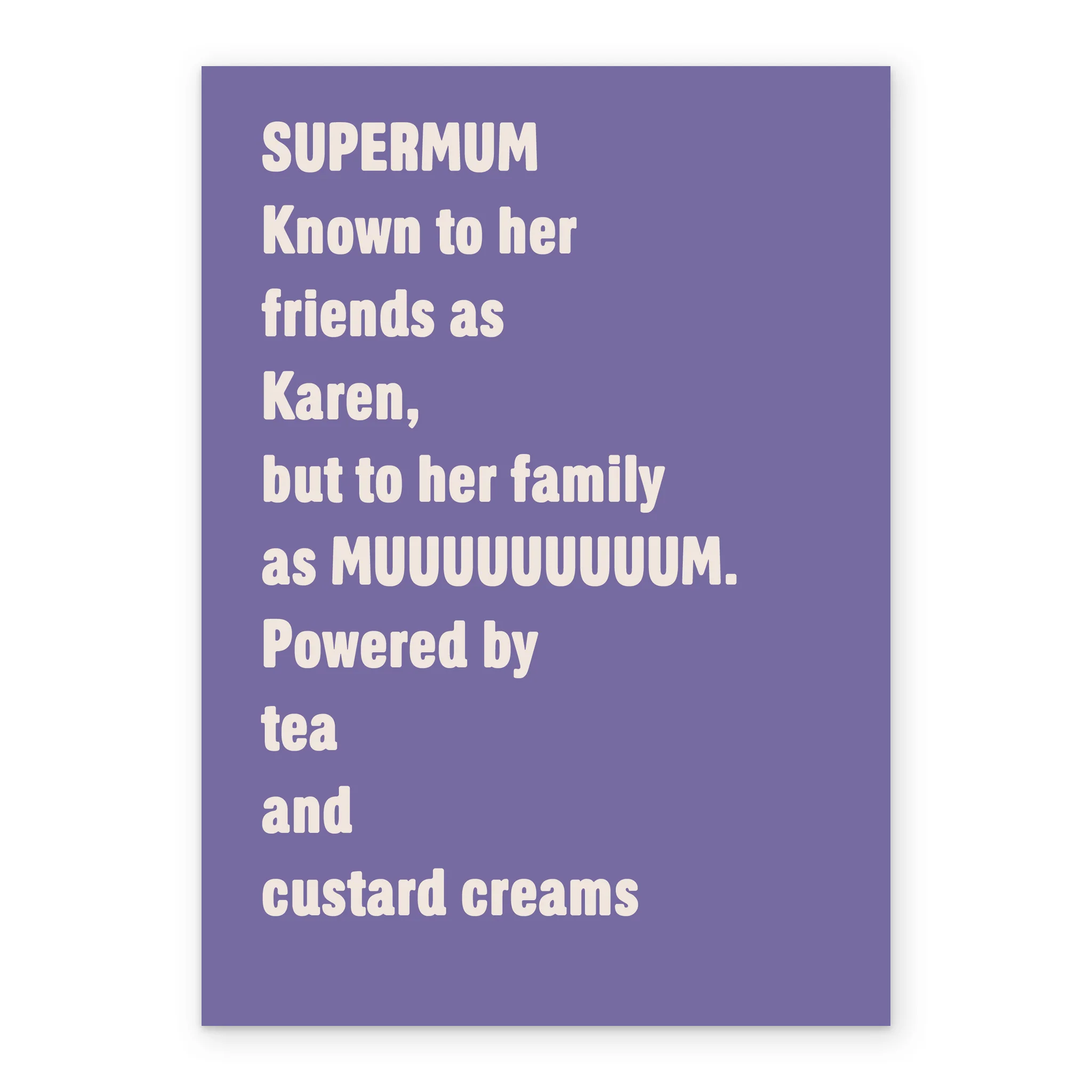 Personalised Funny Supermum Mother's Day Card For Mum - Image 2