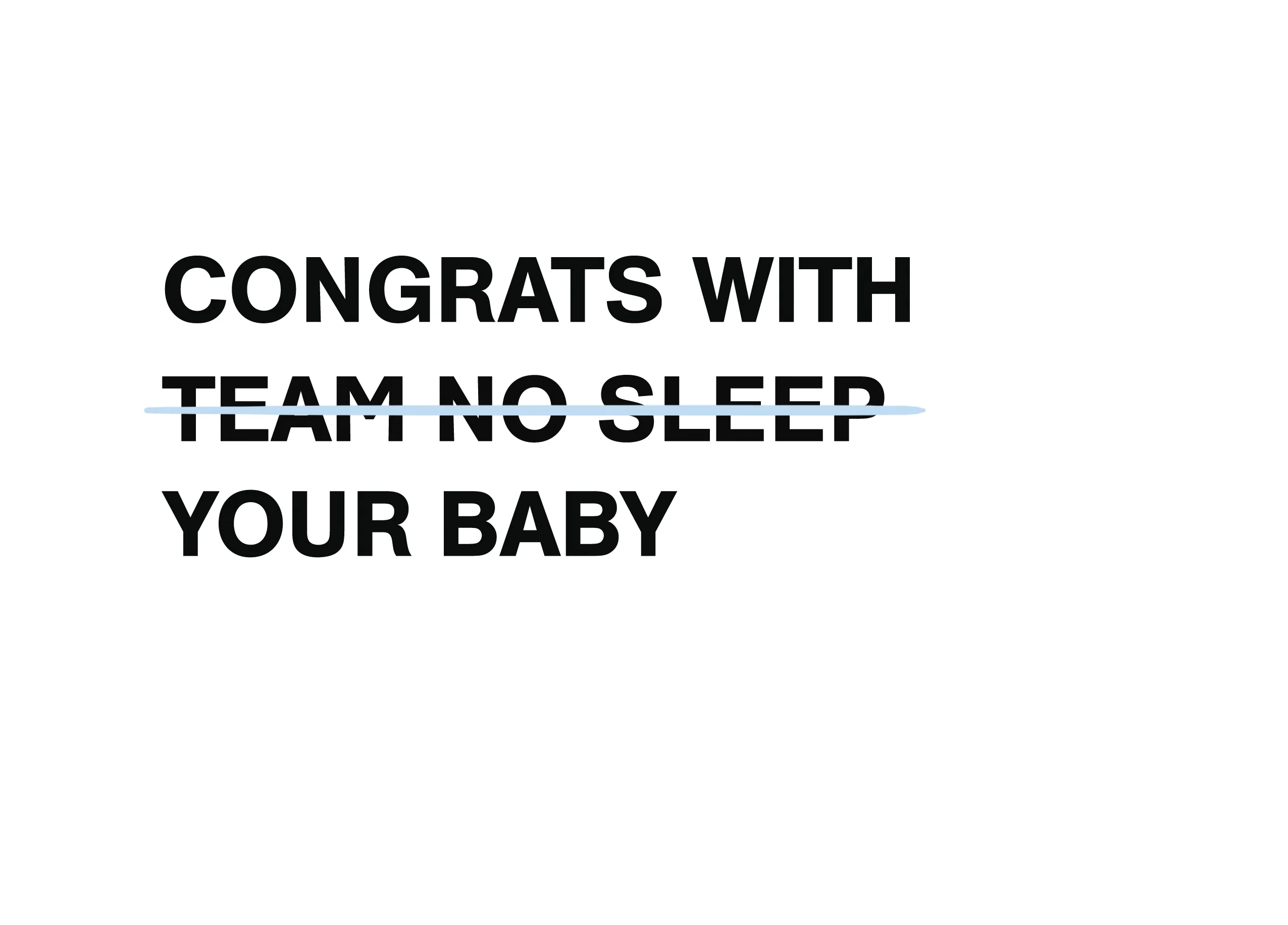 Personalised Funny 'Team No Sleep' New Baby Boy Card