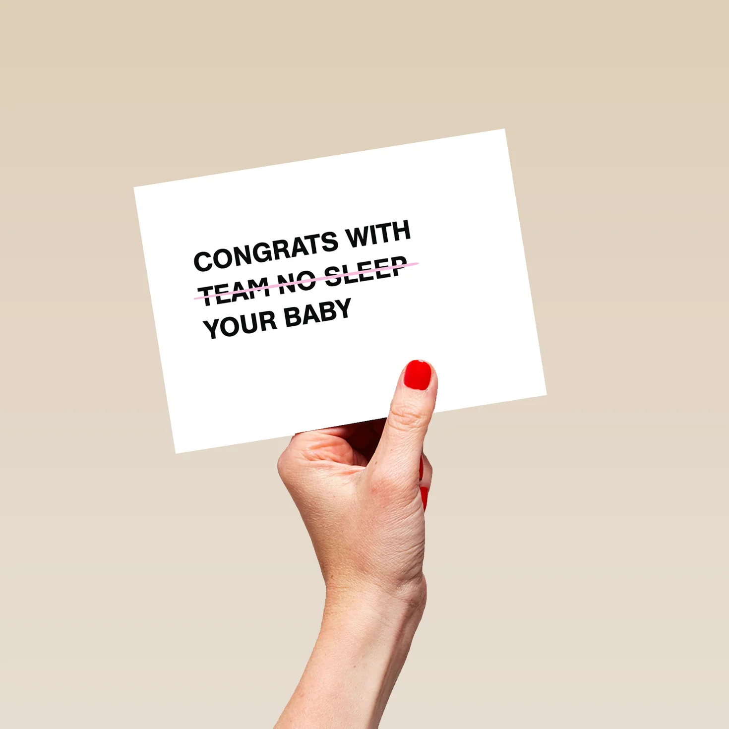 Personalised Funny 'Team No Sleep' New Baby Girl Card - Image 5