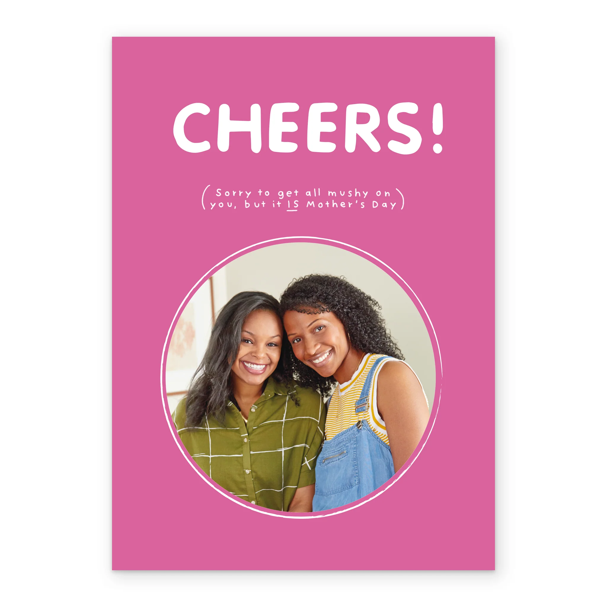 Personalised Funny Text Cheers Mother's Day Photo Upload Card - Image 2