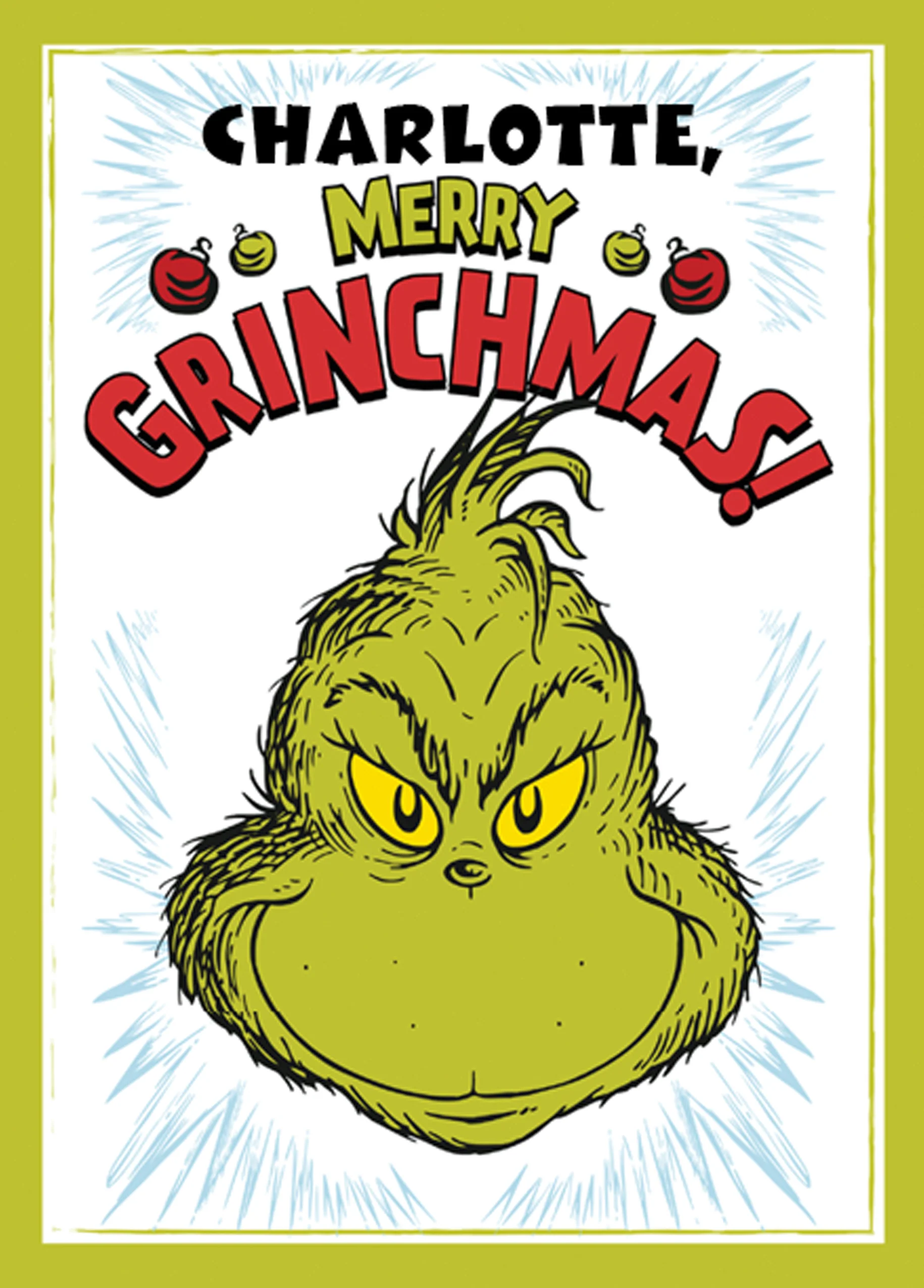Personalised Funny The Grinch Grinchmas Christmas Card