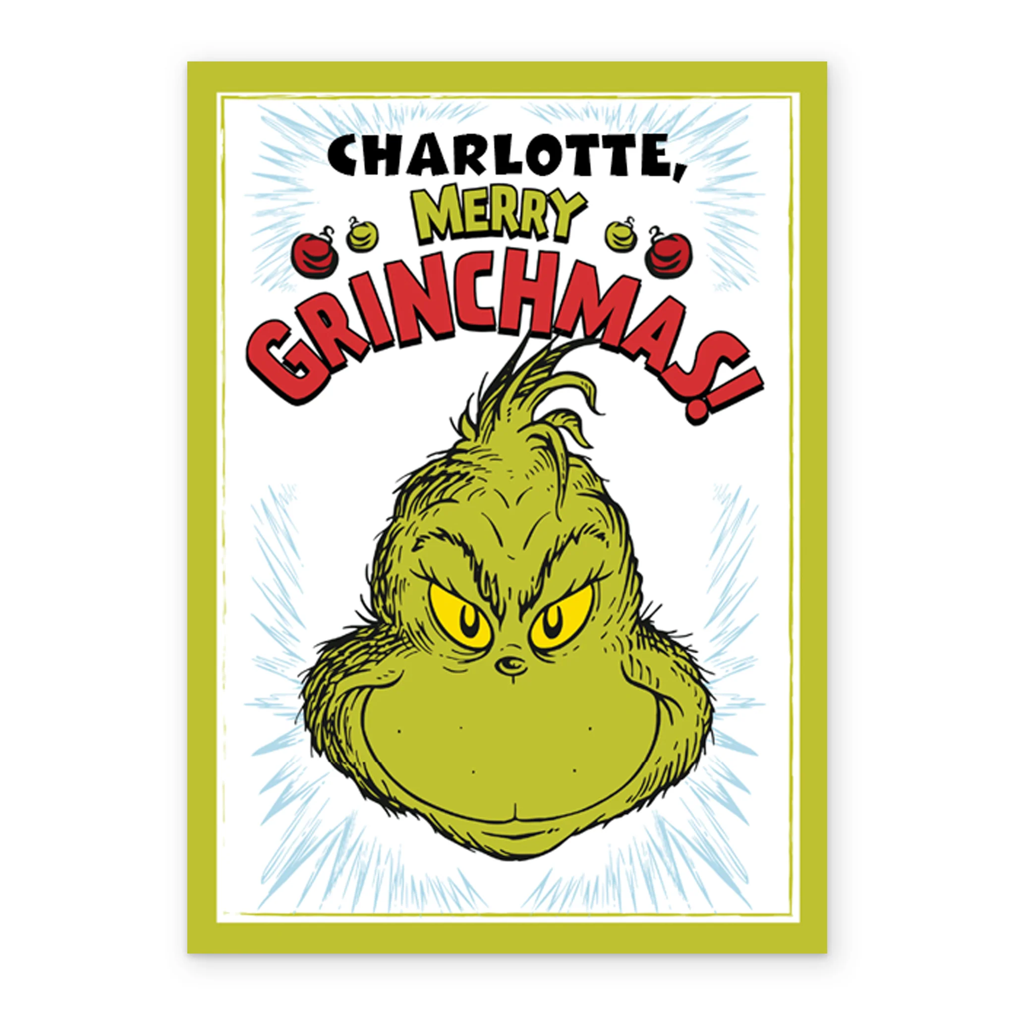 Personalised Funny The Grinch Grinchmas Christmas Card - Image 2
