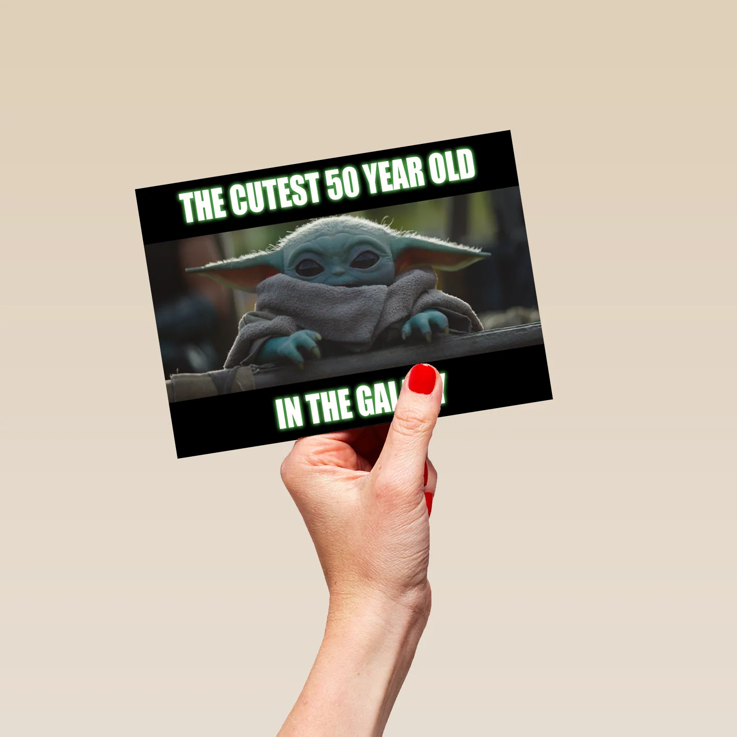 Personalised Funny The Mandalorian™ Grogu™ 50th Birthday Card - Image 5