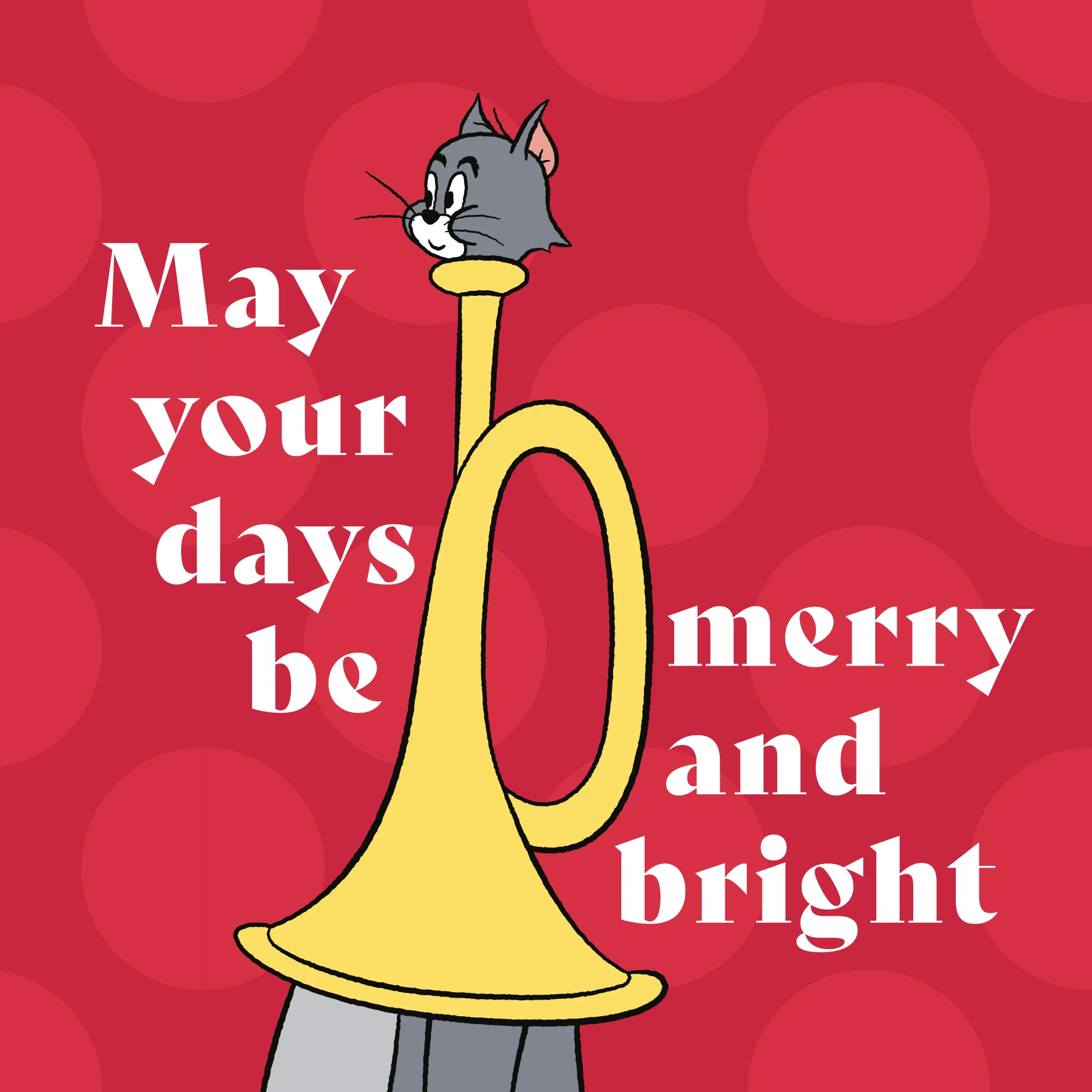 Personalised Funny Tom & Jerry Trumpet Christmas Card