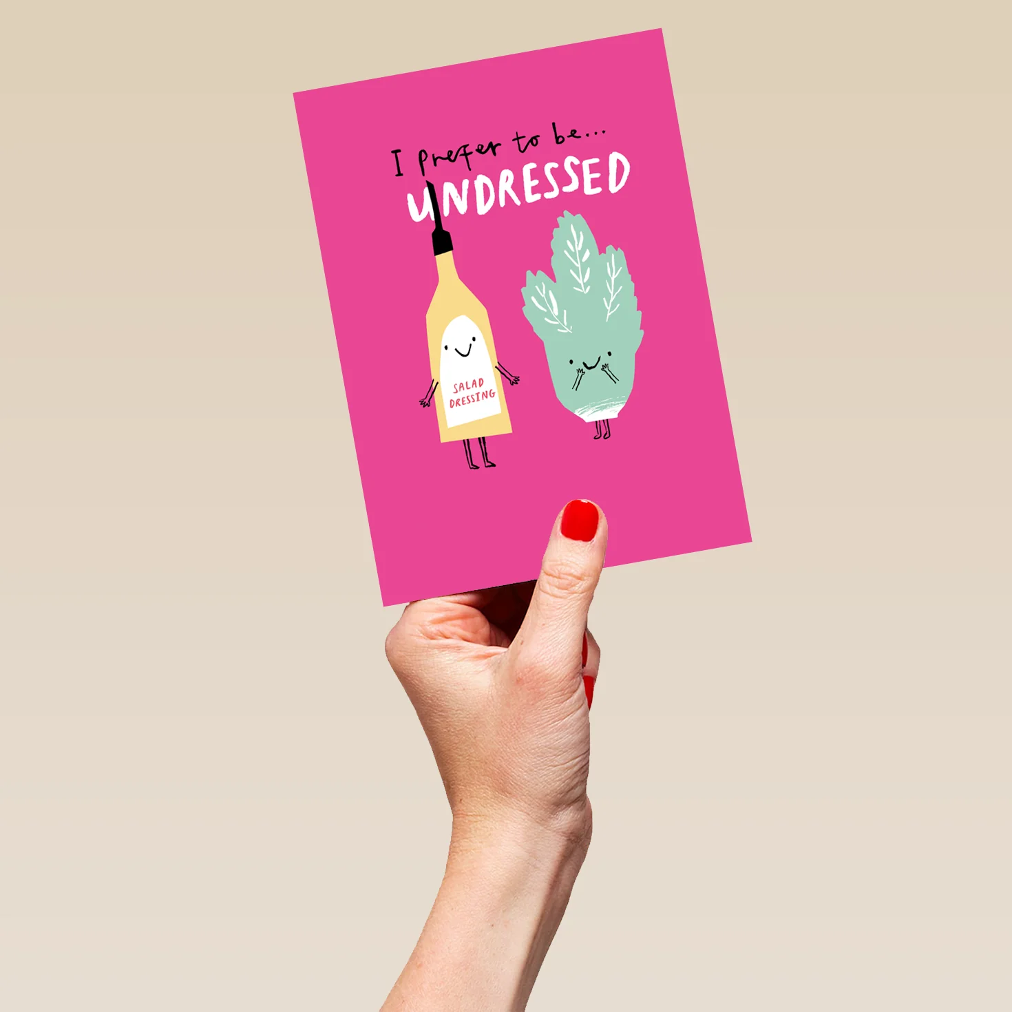 Personalised Funny Undressed Salad Valentine's Day Card - Image 5