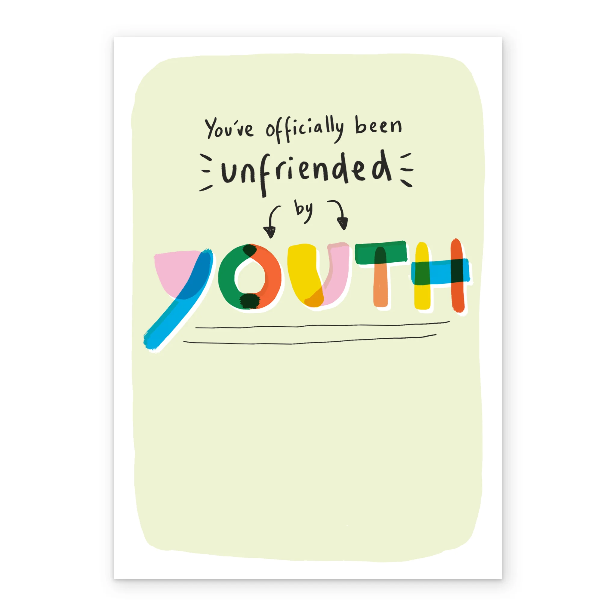 Personalised Funny 'Unfriended by Youth' Birthday Card - Image 2